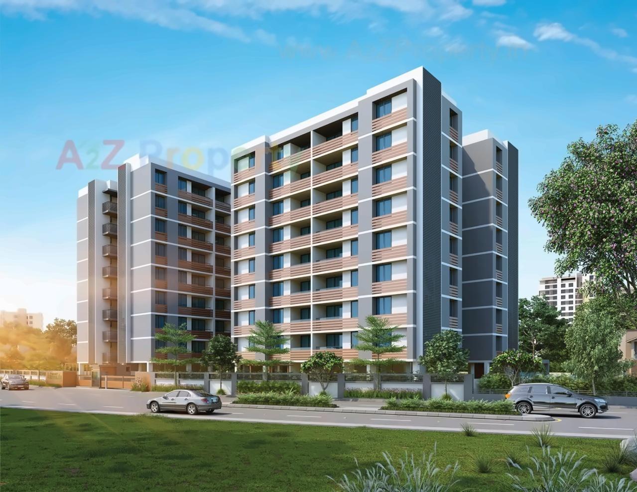 3D Elevation of real estate project Bansari Greencity located at Pethapur, Gandhinagar, Gujarat