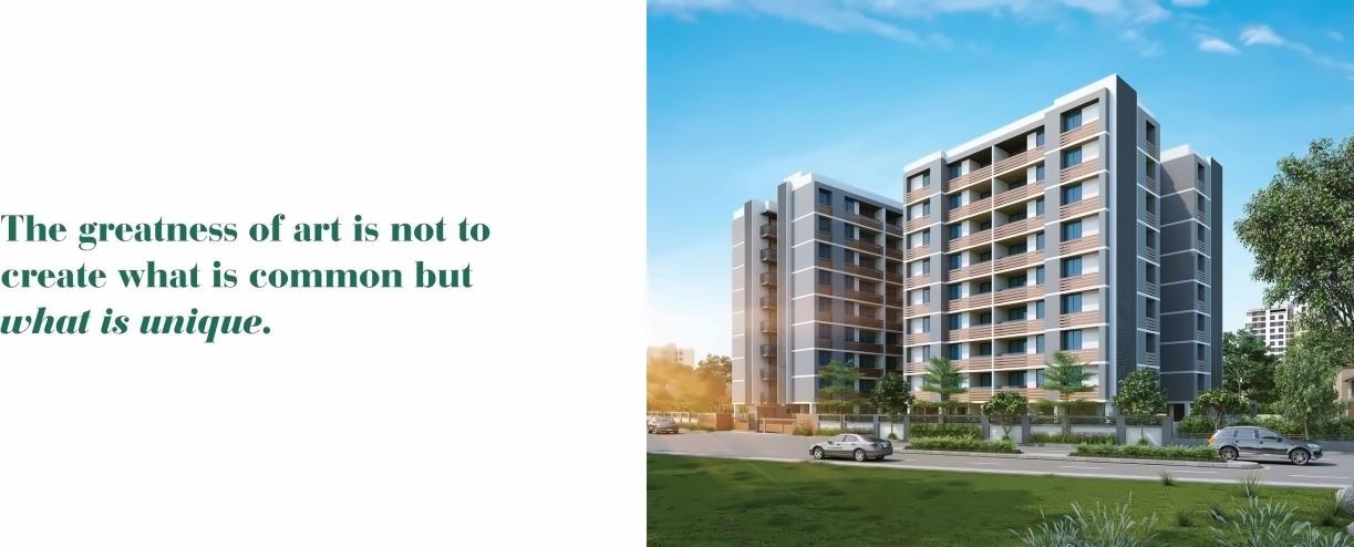 3D Elevation of real estate project Bansari Greencity located at Pethapur, Gandhinagar, Gujarat