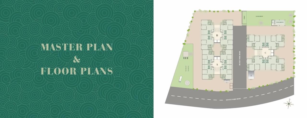 Layout of real estate project Bansari Greencity located at Pethapur, Gandhinagar, Gujarat