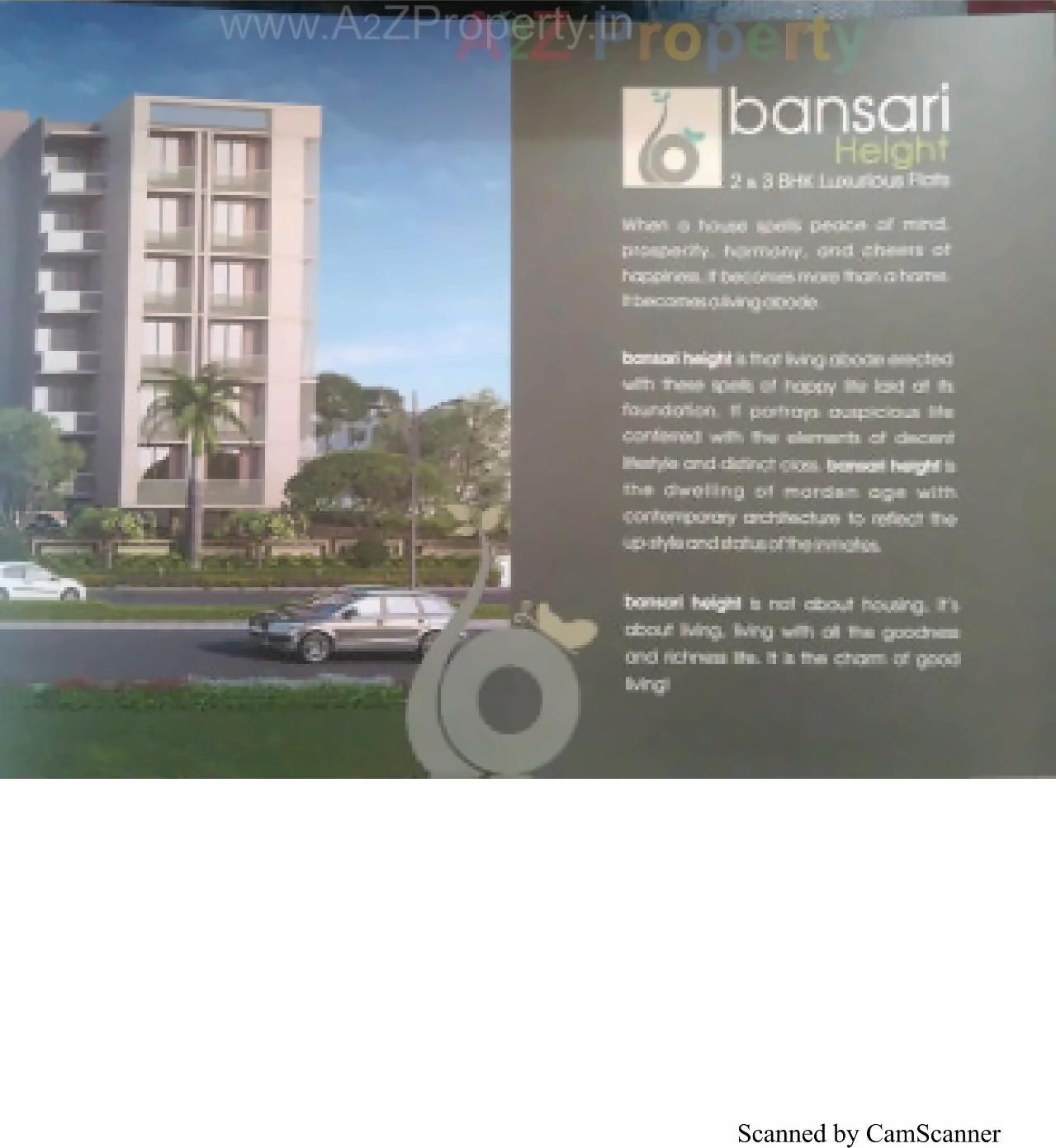 3D Elevation of real estate project Bansari Height located at Nana-chiloda, Gandhinagar, Gujarat