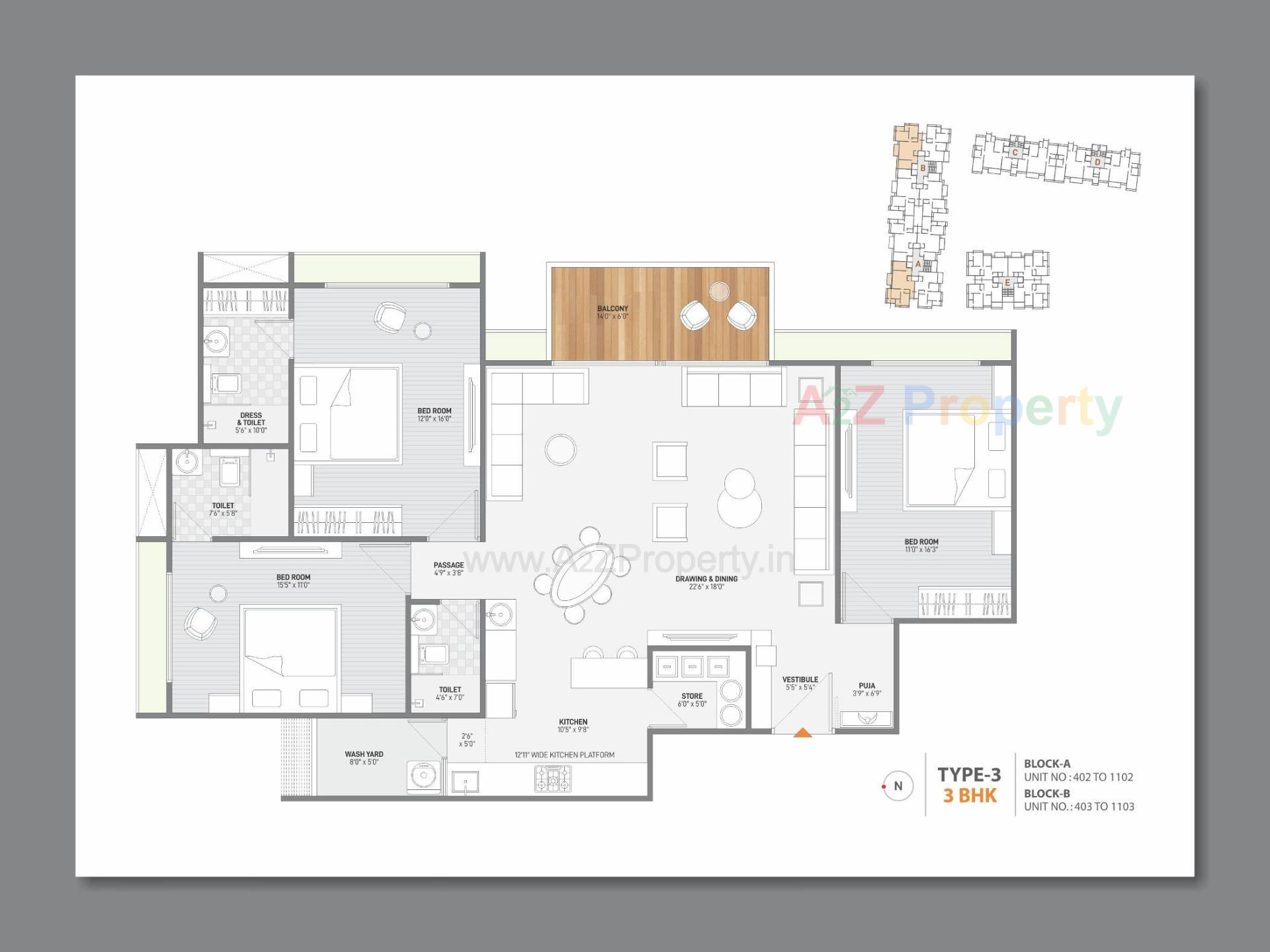 Layout of real estate project Bansari Opulence located at Koba, Gandhinagar, Gujarat