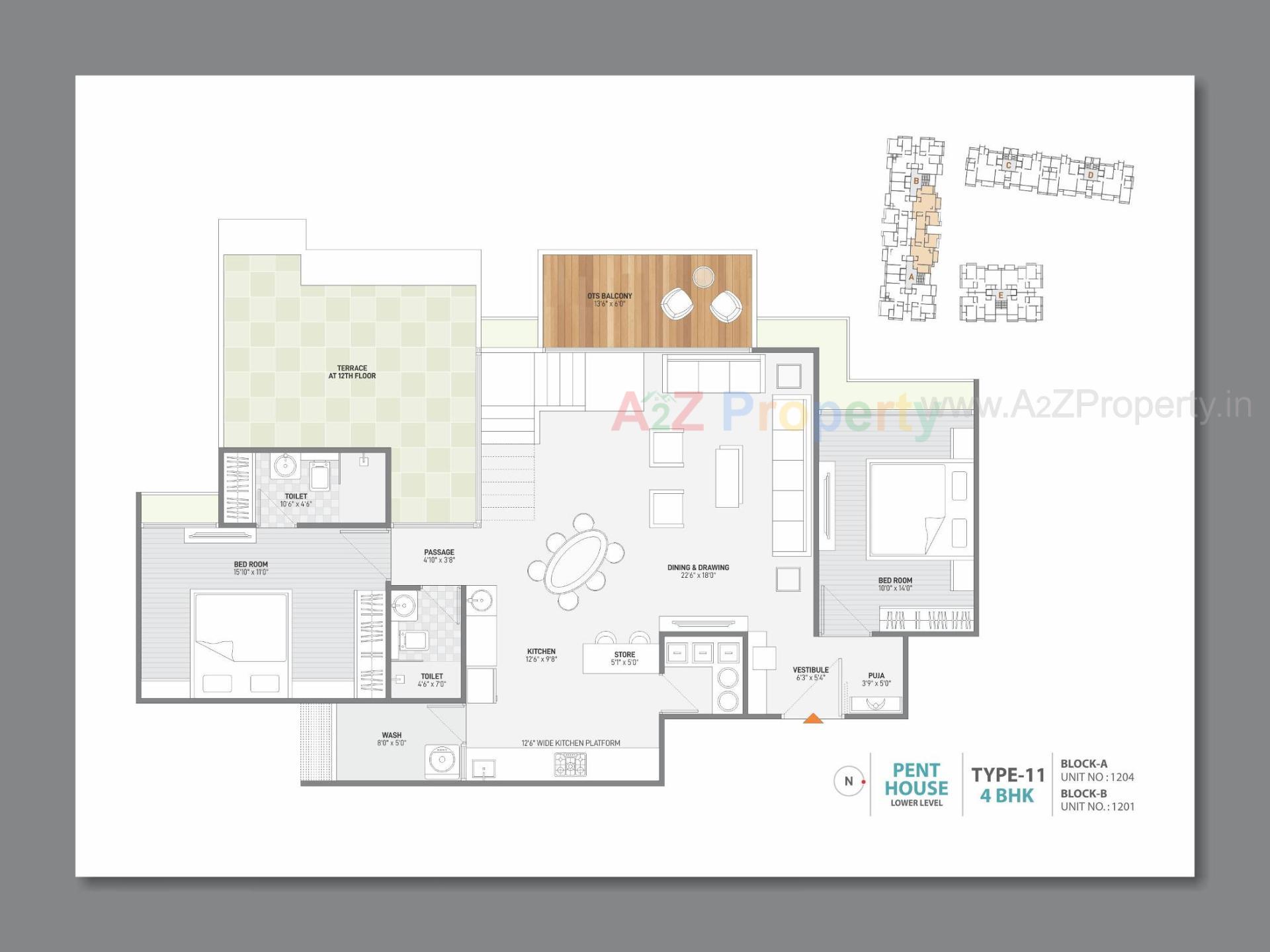 Layout of real estate project Bansari Opulence located at Koba, Gandhinagar, Gujarat