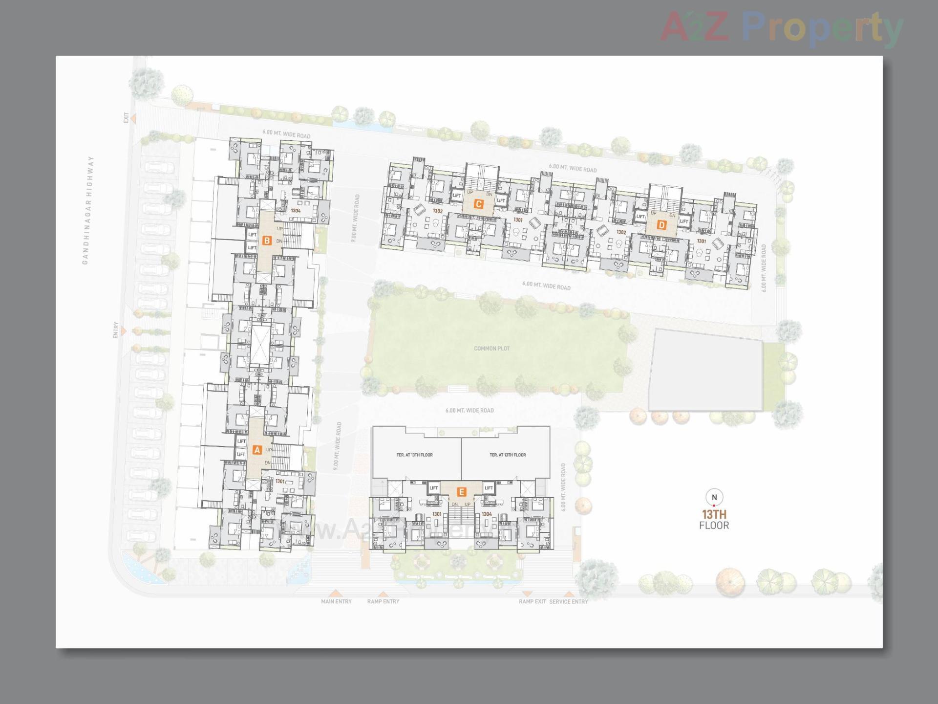 Layout of real estate project Bansari Opulence located at Koba, Gandhinagar, Gujarat
