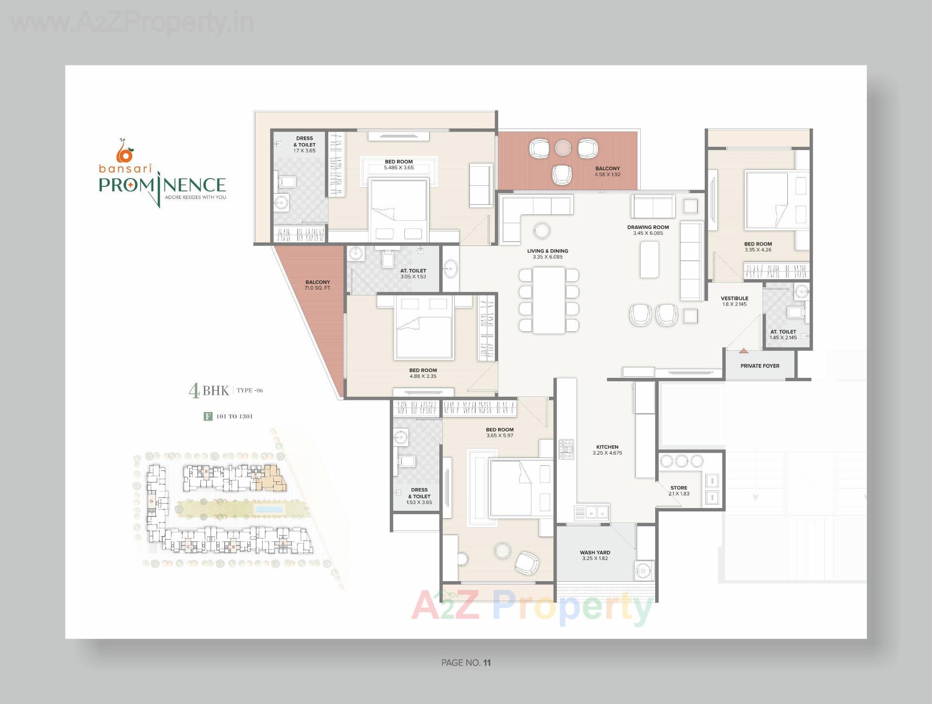 Layout of real estate project Bansari Prominence located at Ambapur, Gandhinagar, Gujarat