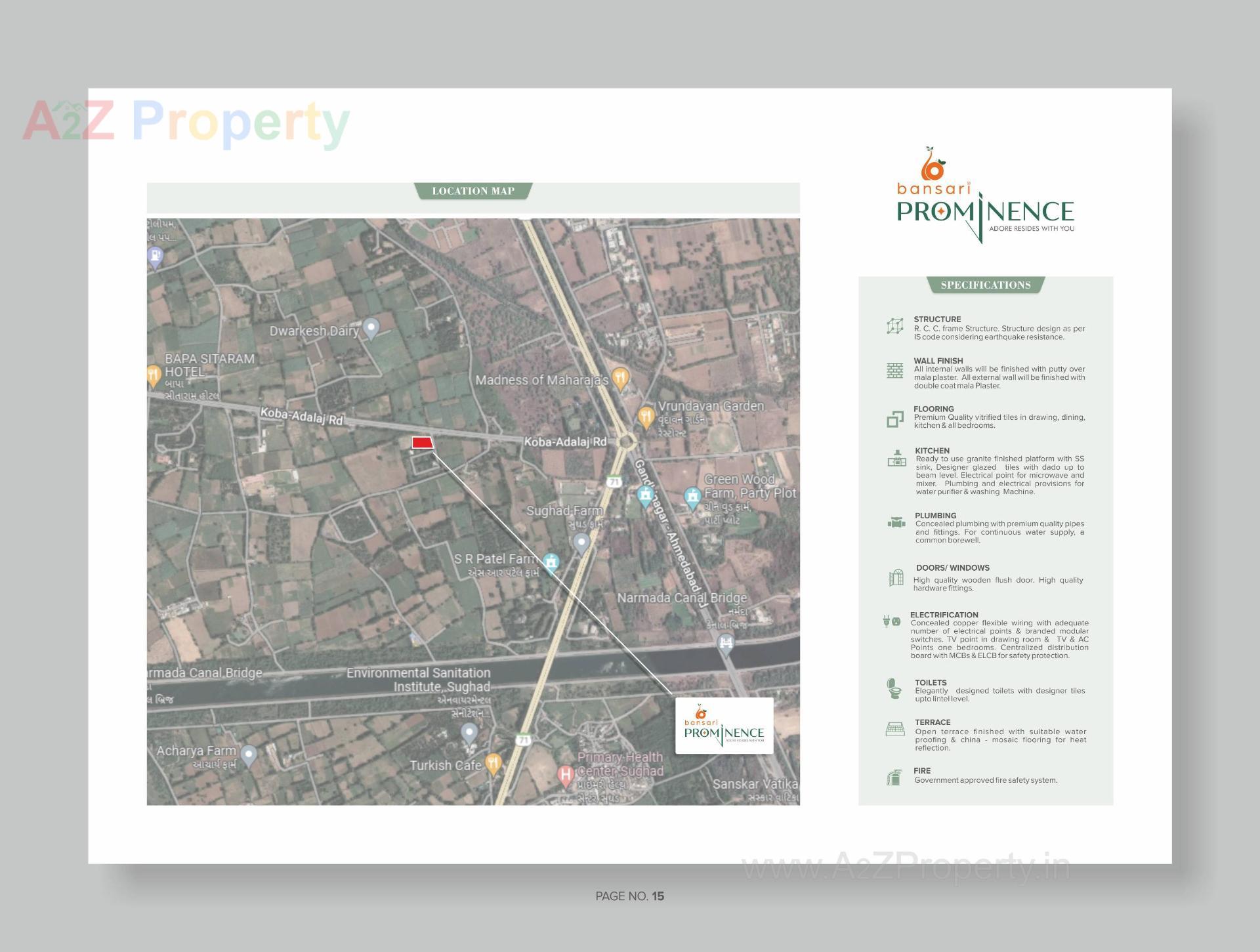  of real estate project Bansari Prominence located at Ambapur, Gandhinagar, Gujarat