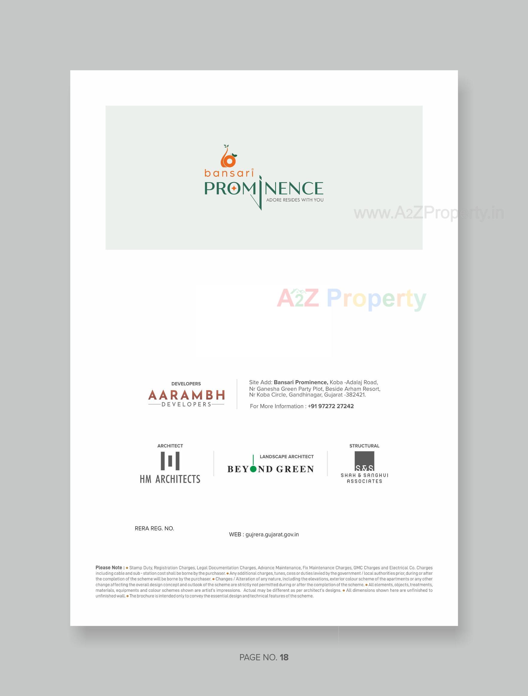  of real estate project Bansari Prominence located at Ambapur, Gandhinagar, Gujarat
