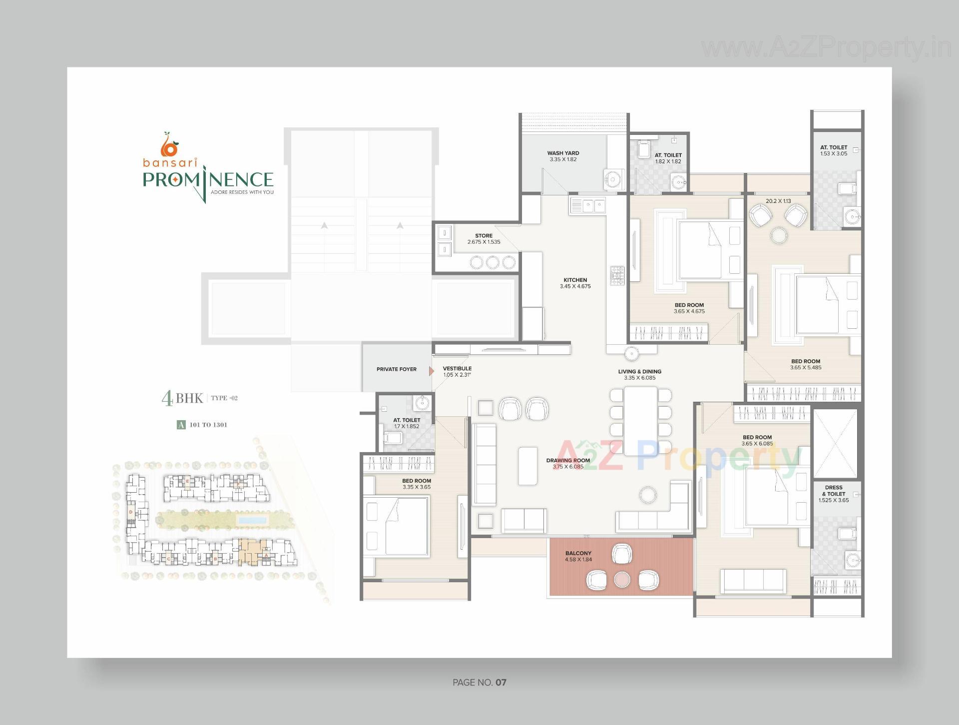 Layout of real estate project Bansari Prominence located at Ambapur, Gandhinagar, Gujarat