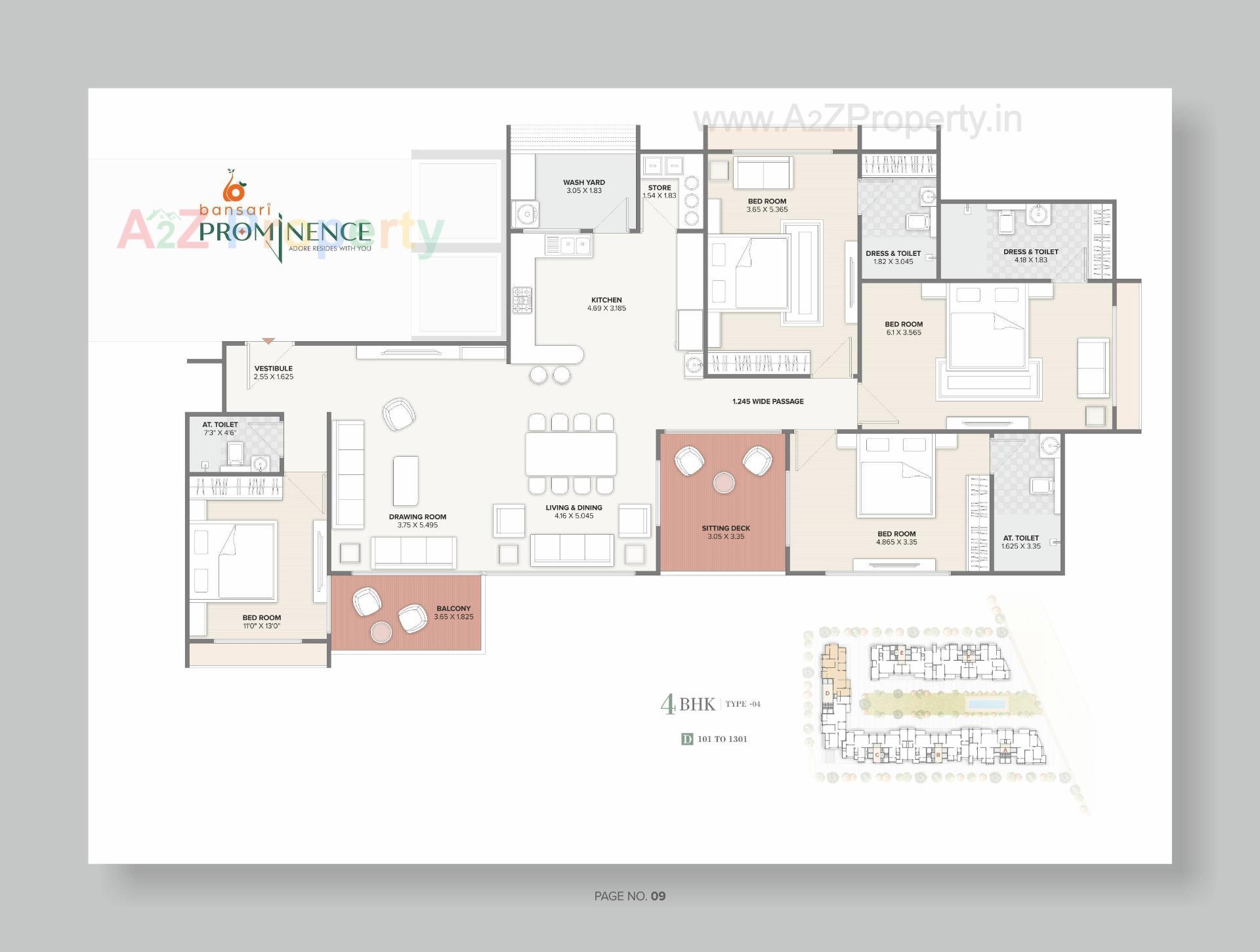 Layout of real estate project Bansari Prominence located at Ambapur, Gandhinagar, Gujarat
