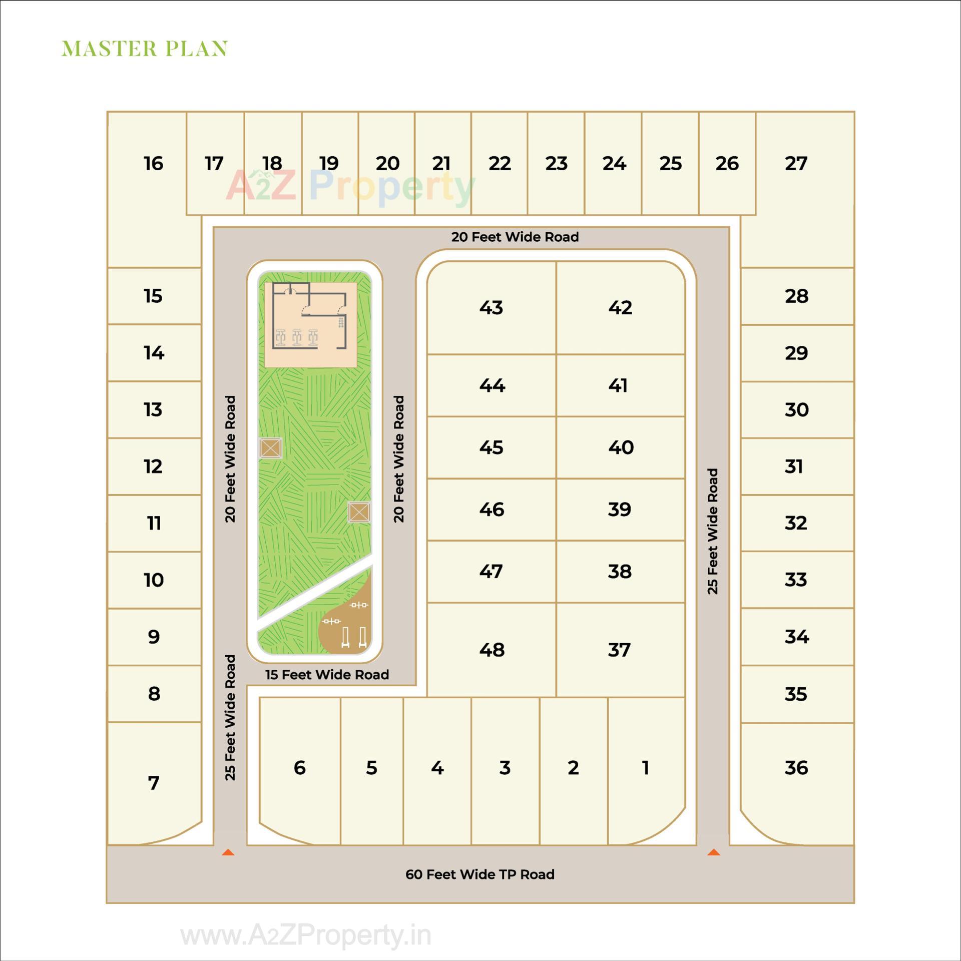 Layout of real estate project Bansari Vatika located at Pethapur, Gandhinagar, Gujarat