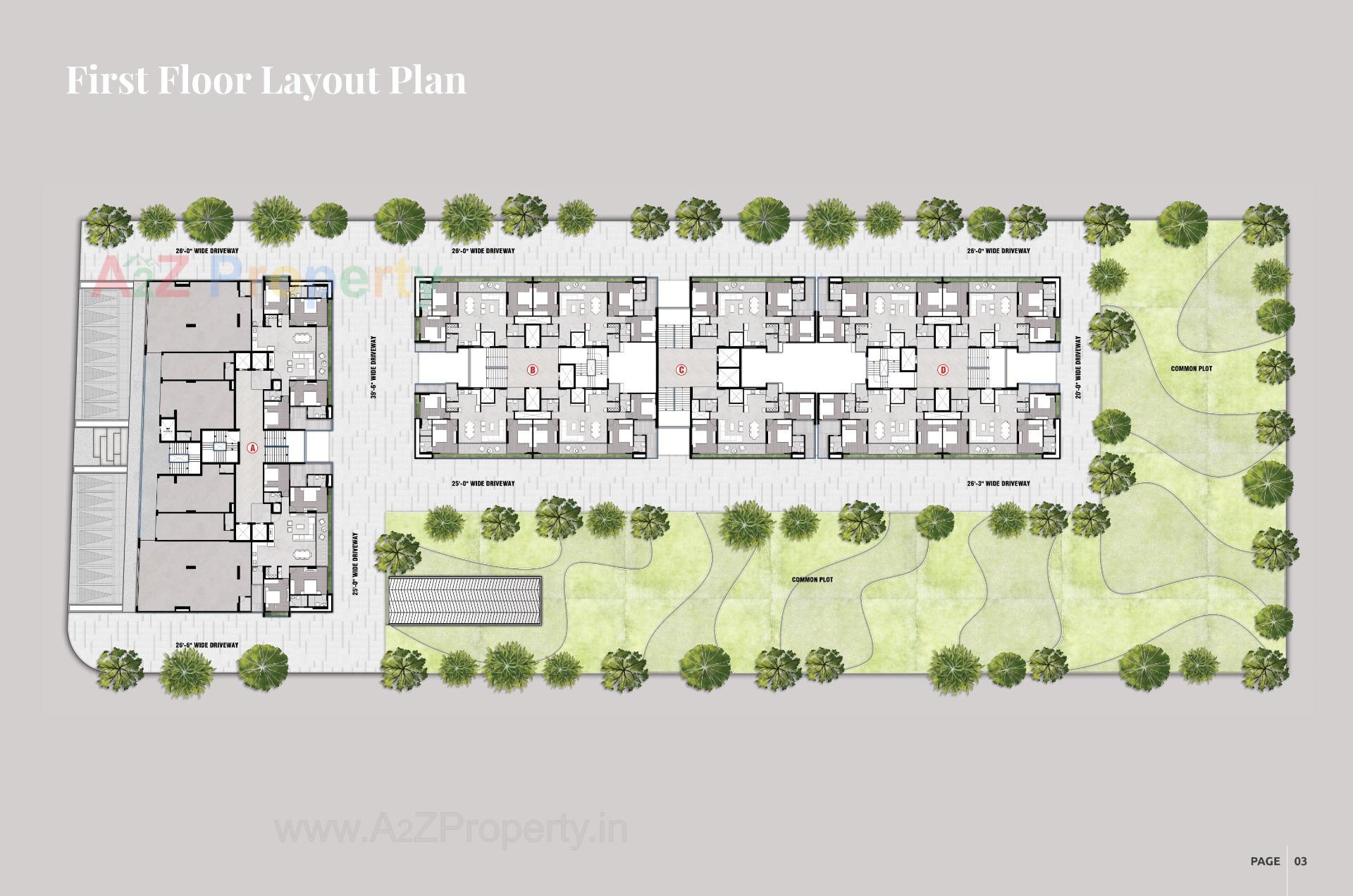 Layout of real estate project Beaufort Park located at Adalaj, Gandhinagar, Gujarat