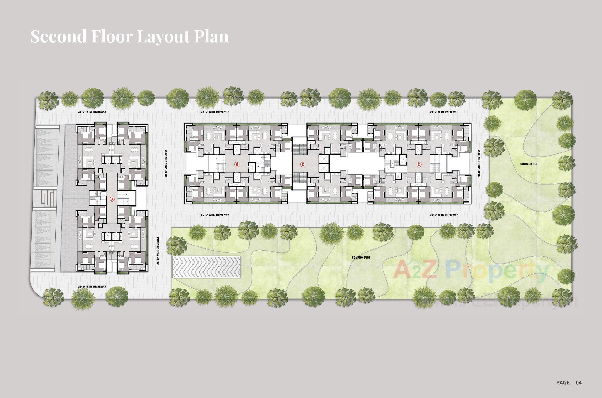 Layout of real estate project Beaufort Park located at Adalaj, Gandhinagar, Gujarat
