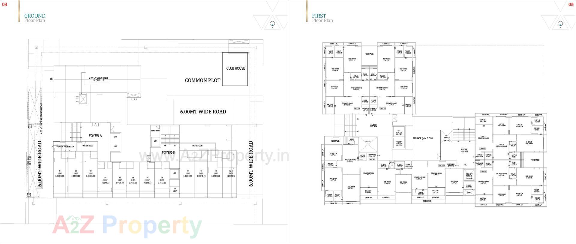 Layout of real estate project Beryl Sky located at Kudasan, Gandhinagar, Gujarat