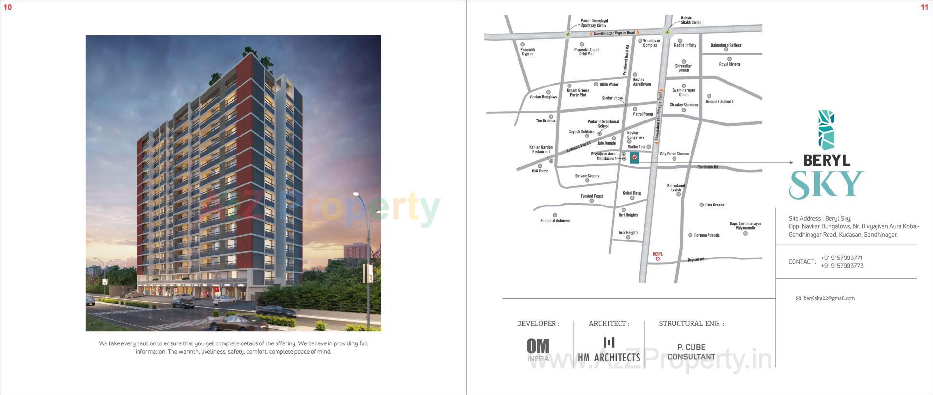  of real estate project Beryl Sky located at Kudasan, Gandhinagar, Gujarat