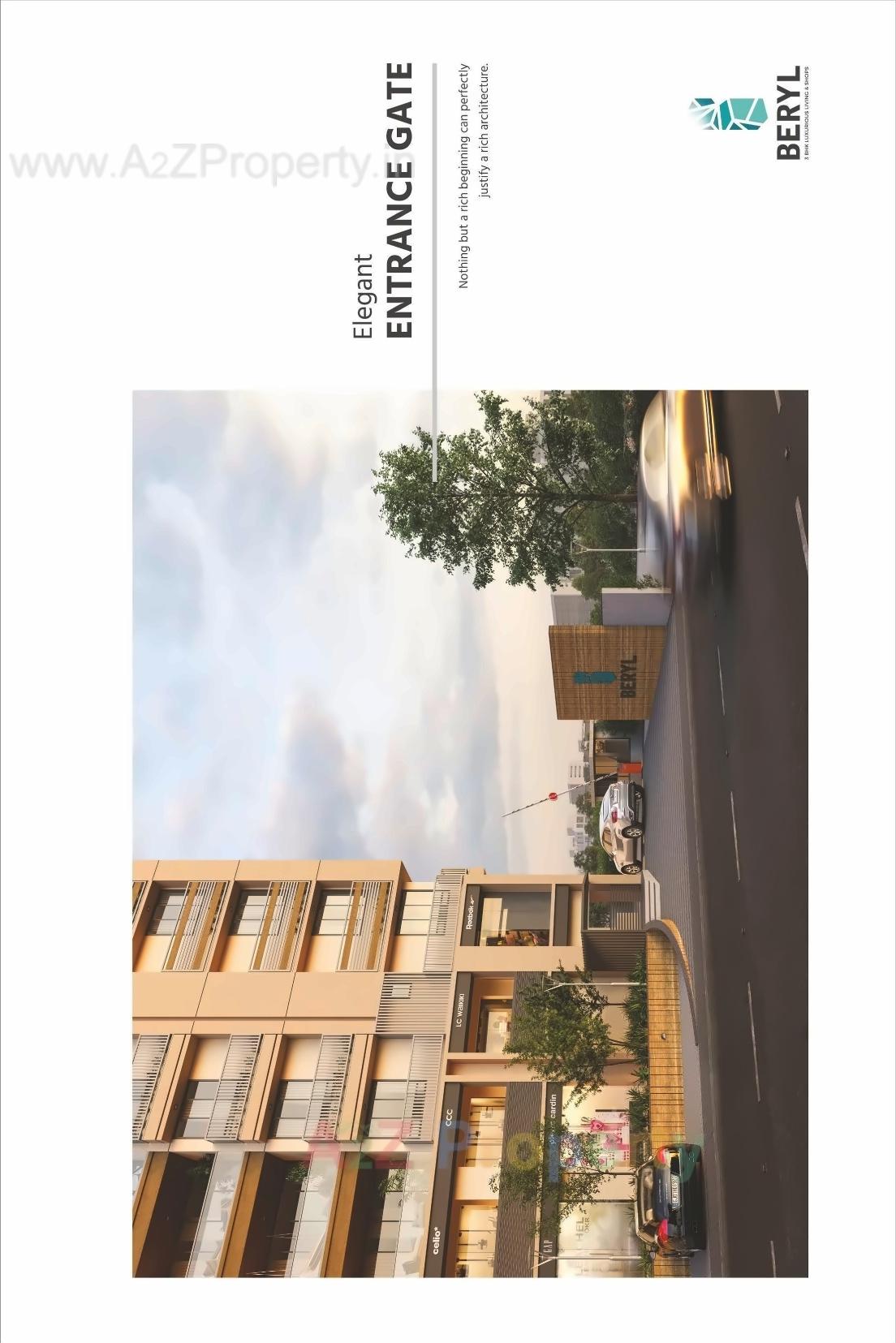 3D Elevation of real estate project Beryl located at Kudasan, Gandhinagar, Gujarat