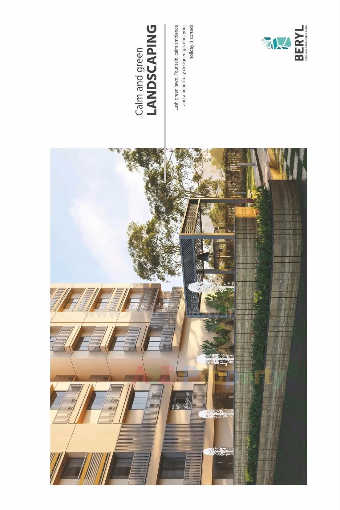 3D Elevation of real estate project Beryl located at Kudasan, Gandhinagar, Gujarat