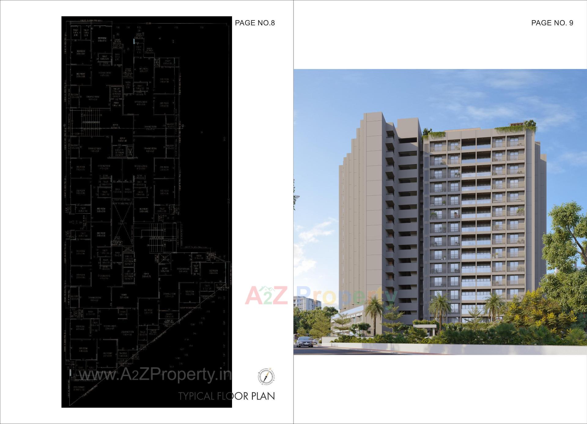 3D Elevation of real estate project Blue Ocean located at Amiyapur, Gandhinagar, Gujarat