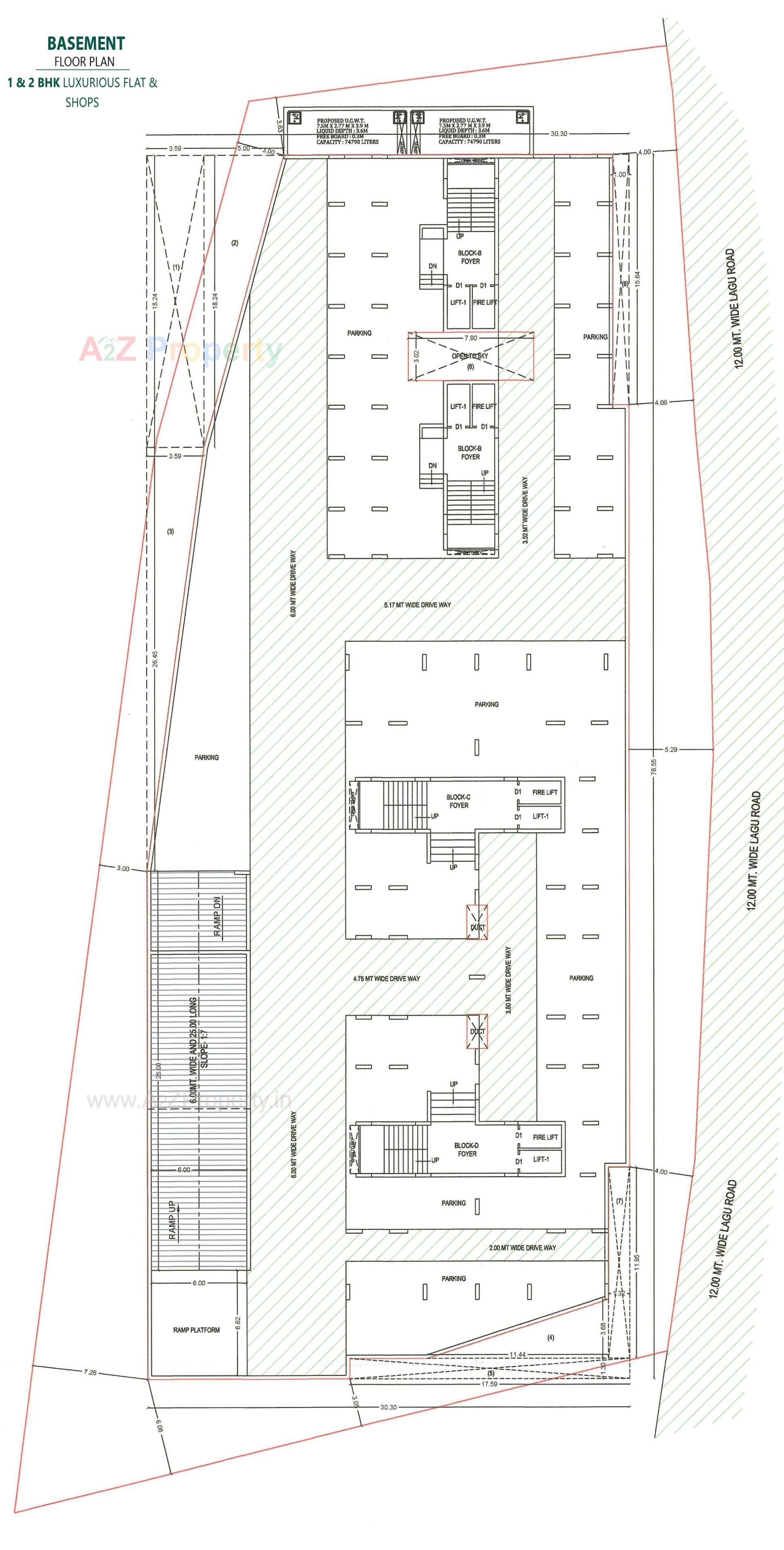 Layout of real estate project Bosky Royal located at Pethapur, Gandhinagar, Gujarat