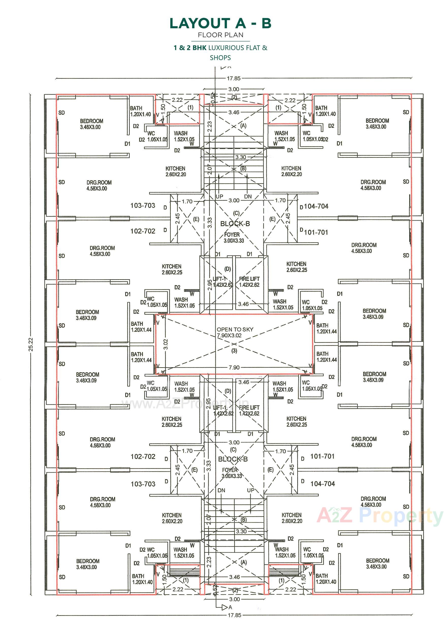 Layout of real estate project Bosky Royal located at Pethapur, Gandhinagar, Gujarat