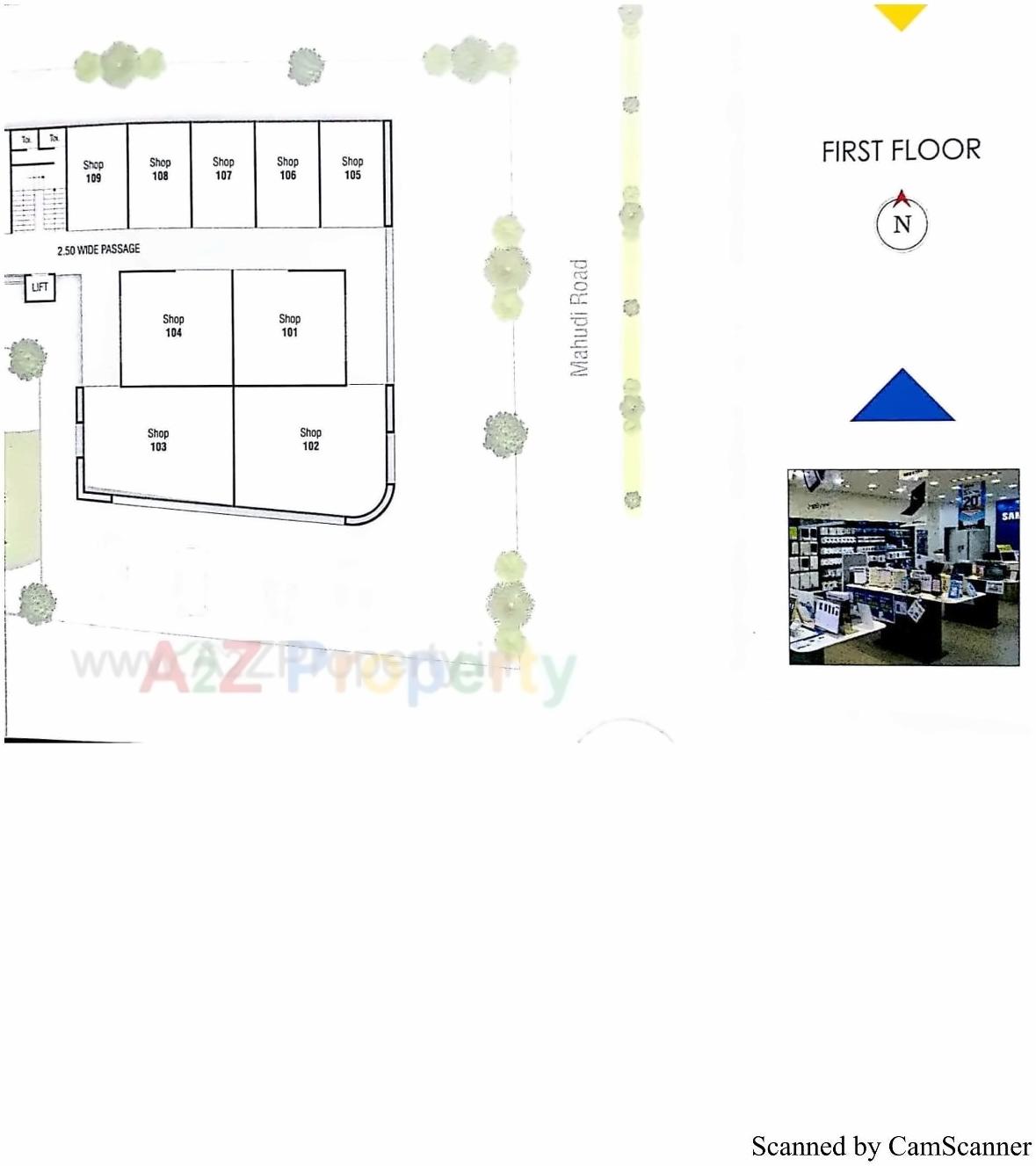 Layout of real estate project Bosky   The City Mall located at Pethapur, Gandhinagar, Gujarat