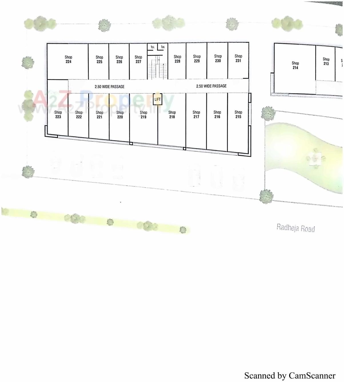 Layout of real estate project Bosky   The City Mall located at Pethapur, Gandhinagar, Gujarat