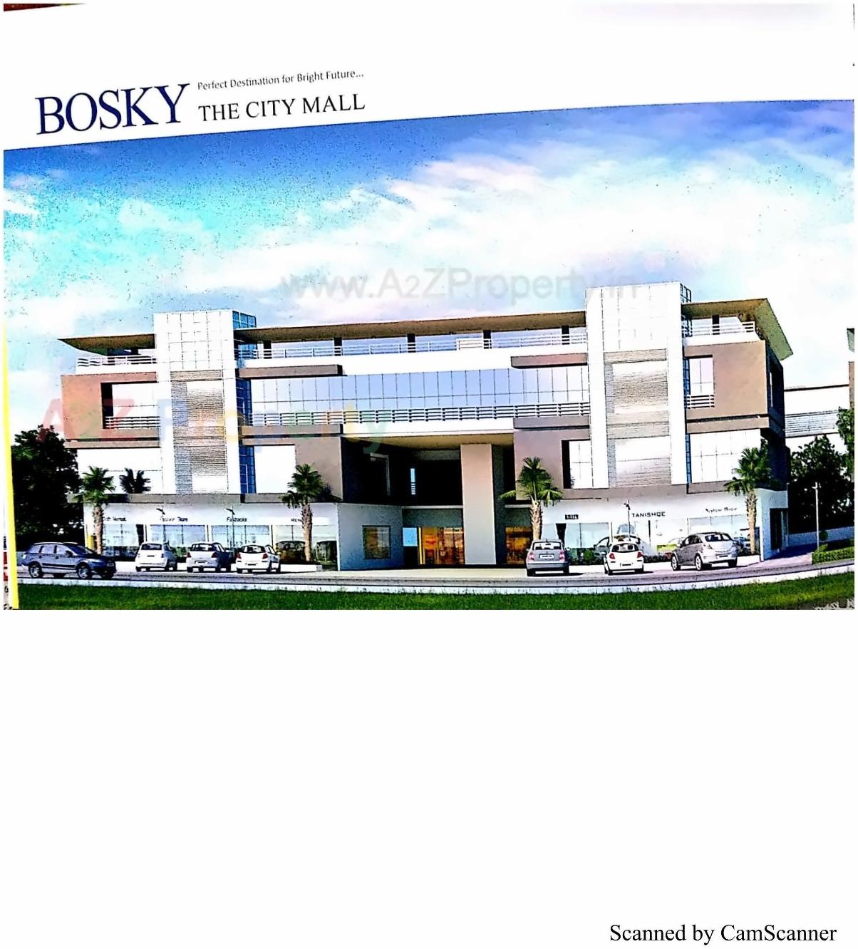 3D Elevation of real estate project Bosky   The City Mall located at Pethapur, Gandhinagar, Gujarat