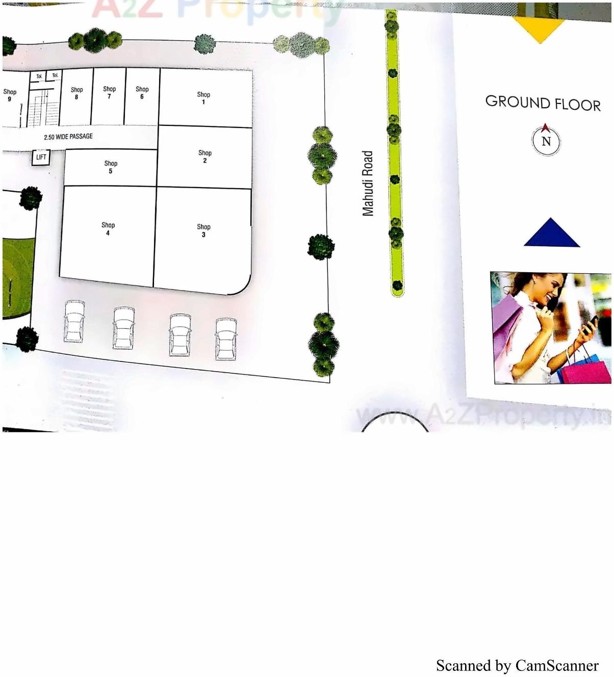 Layout of real estate project Bosky   The City Mall located at Pethapur, Gandhinagar, Gujarat