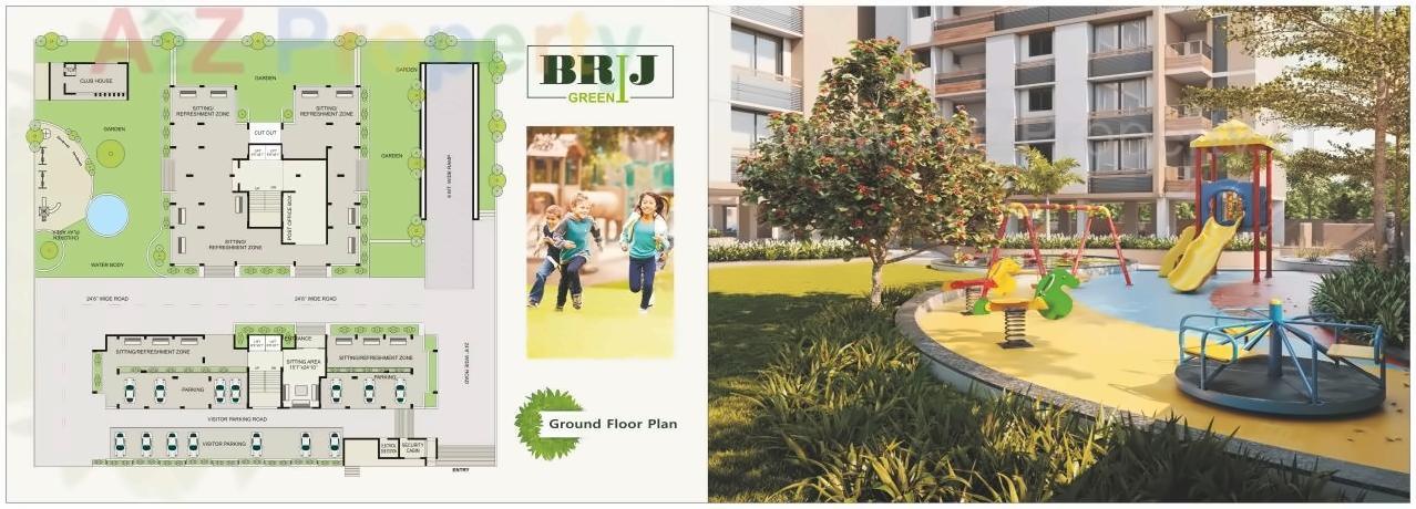 Layout of real estate project Brij Green located at Gandhinagar, Gandhinagar, Gujarat