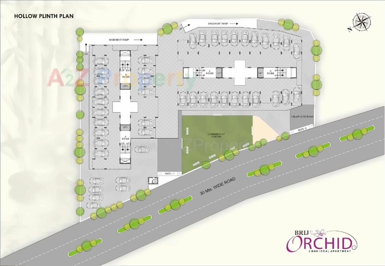 Layout of real estate project Brij Orchid located at Vavol, Gandhinagar, Gujarat