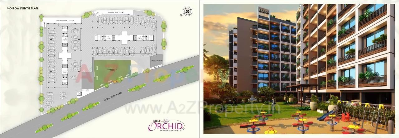 Layout of real estate project Brij Orchid located at Vavol, Gandhinagar, Gujarat