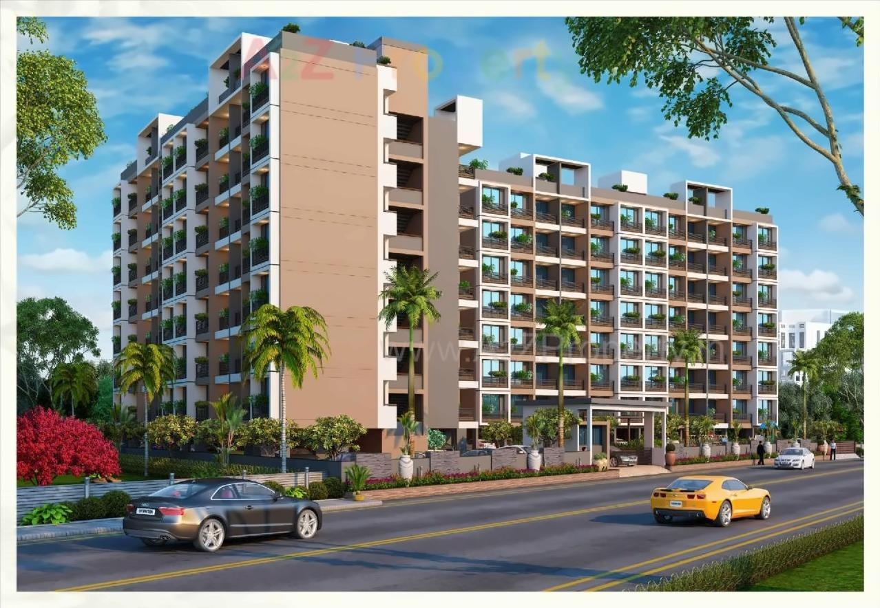 3D Elevation of real estate project Brij Orchid located at Vavol, Gandhinagar, Gujarat