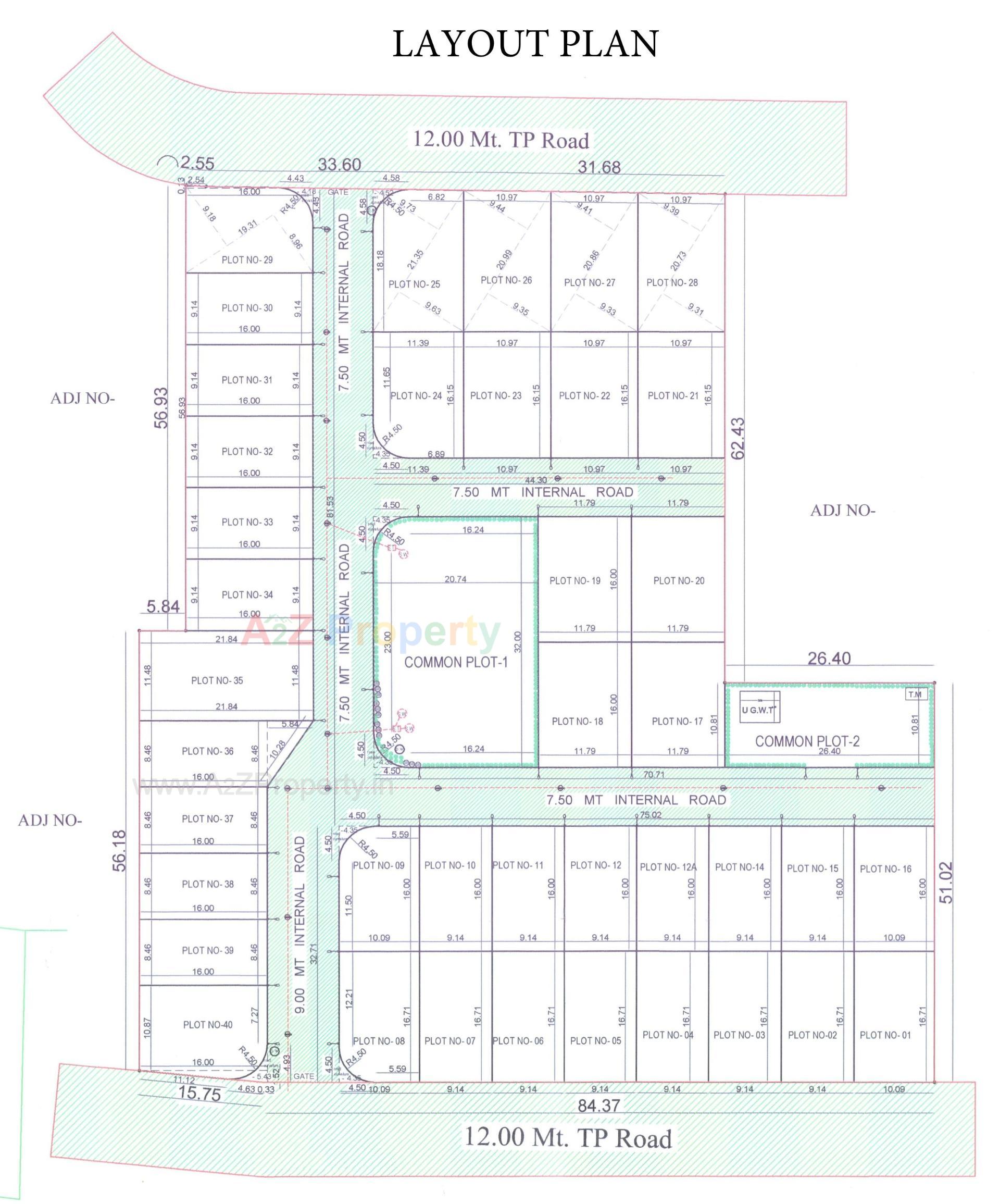 Layout of real estate project Brij Vatika located at Por, Gandhinagar, Gujarat