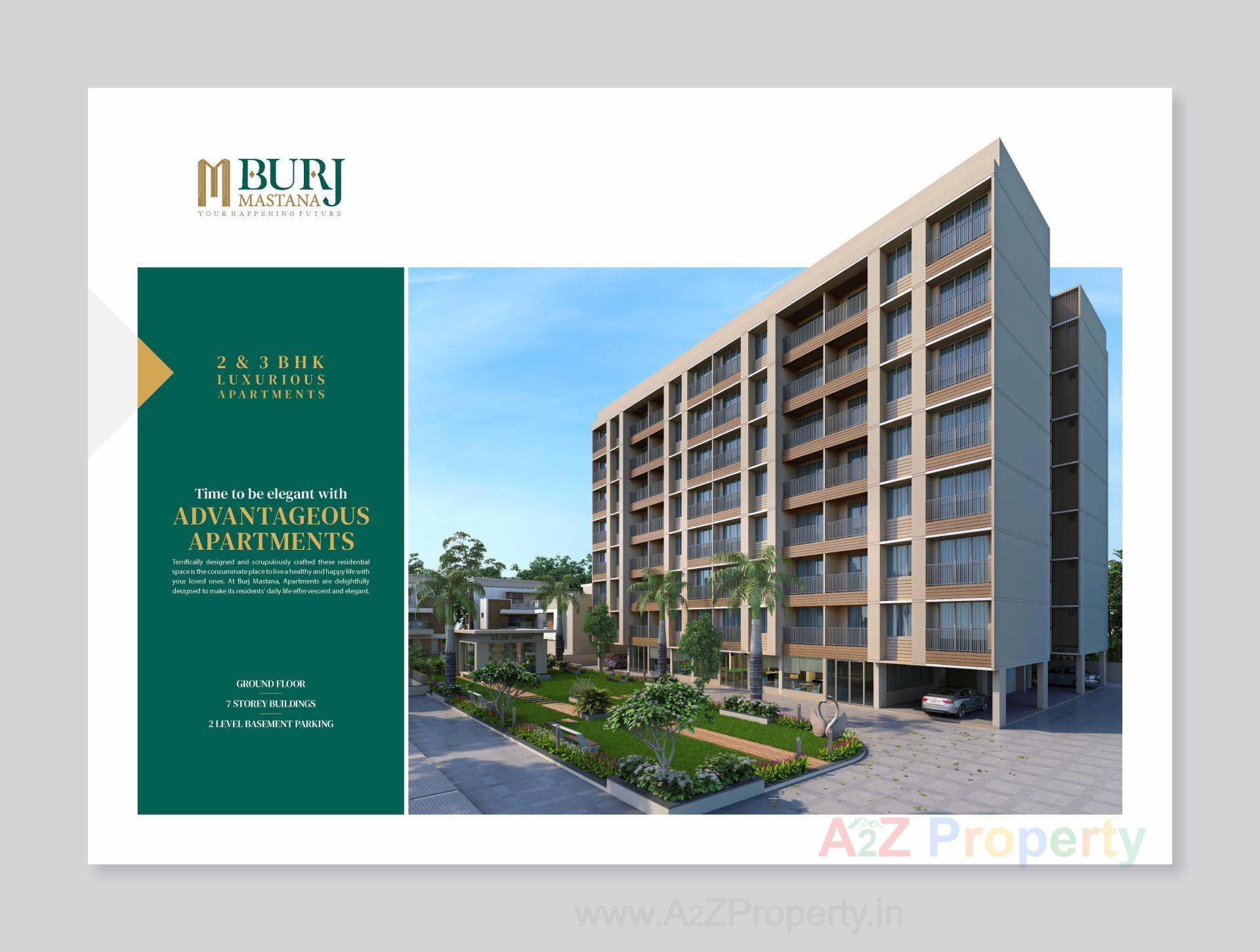 3D Elevation of real estate project Burj Mastana located at Vavol, Gandhinagar, Gujarat