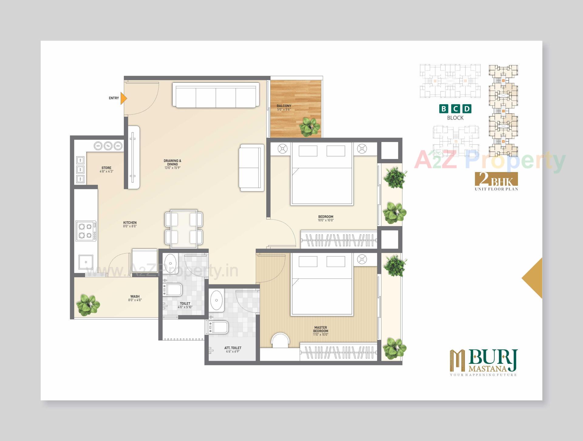 Layout of real estate project Burj Mastana located at Vavol, Gandhinagar, Gujarat