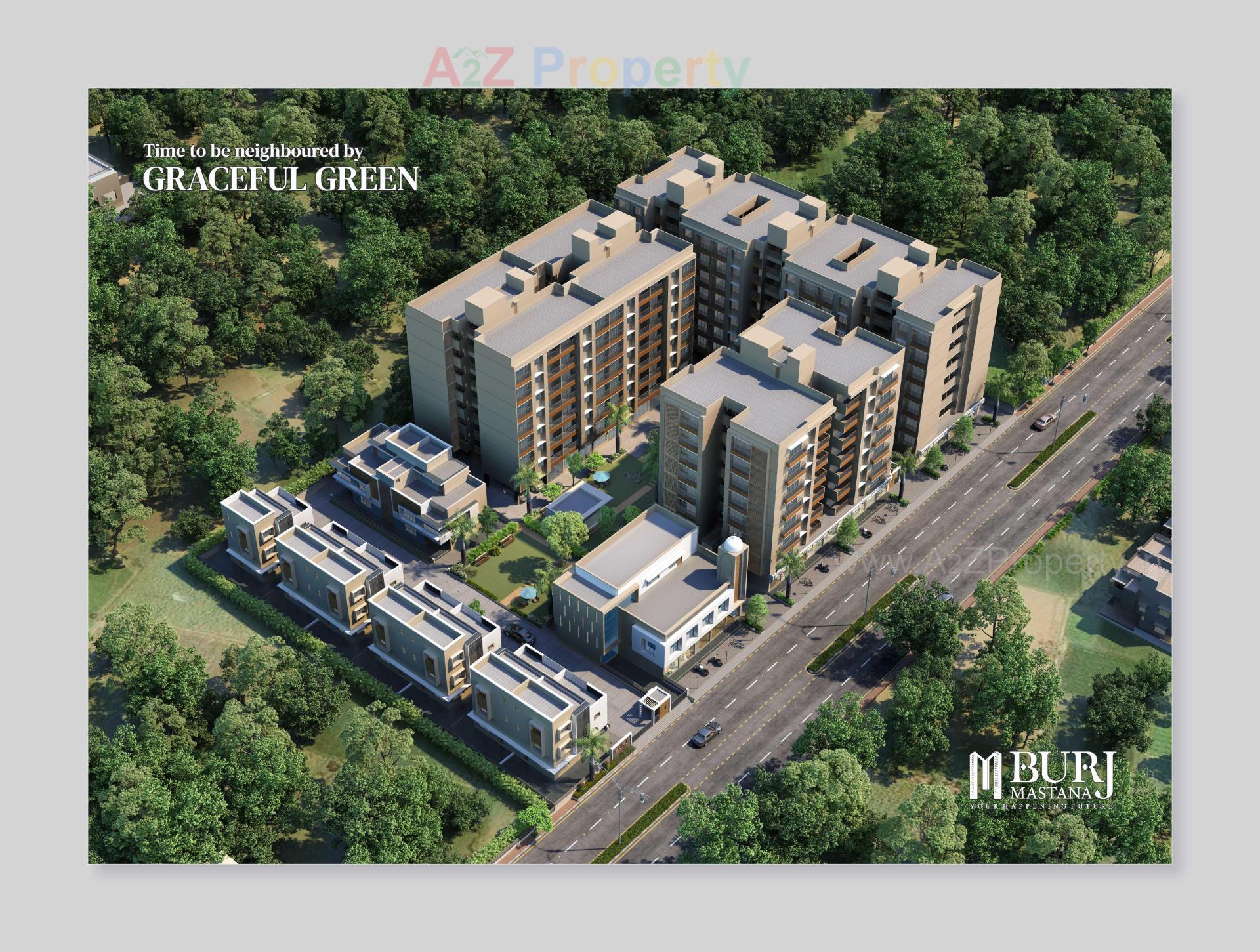 3D Elevation of real estate project Burj Mastana located at Vavol, Gandhinagar, Gujarat