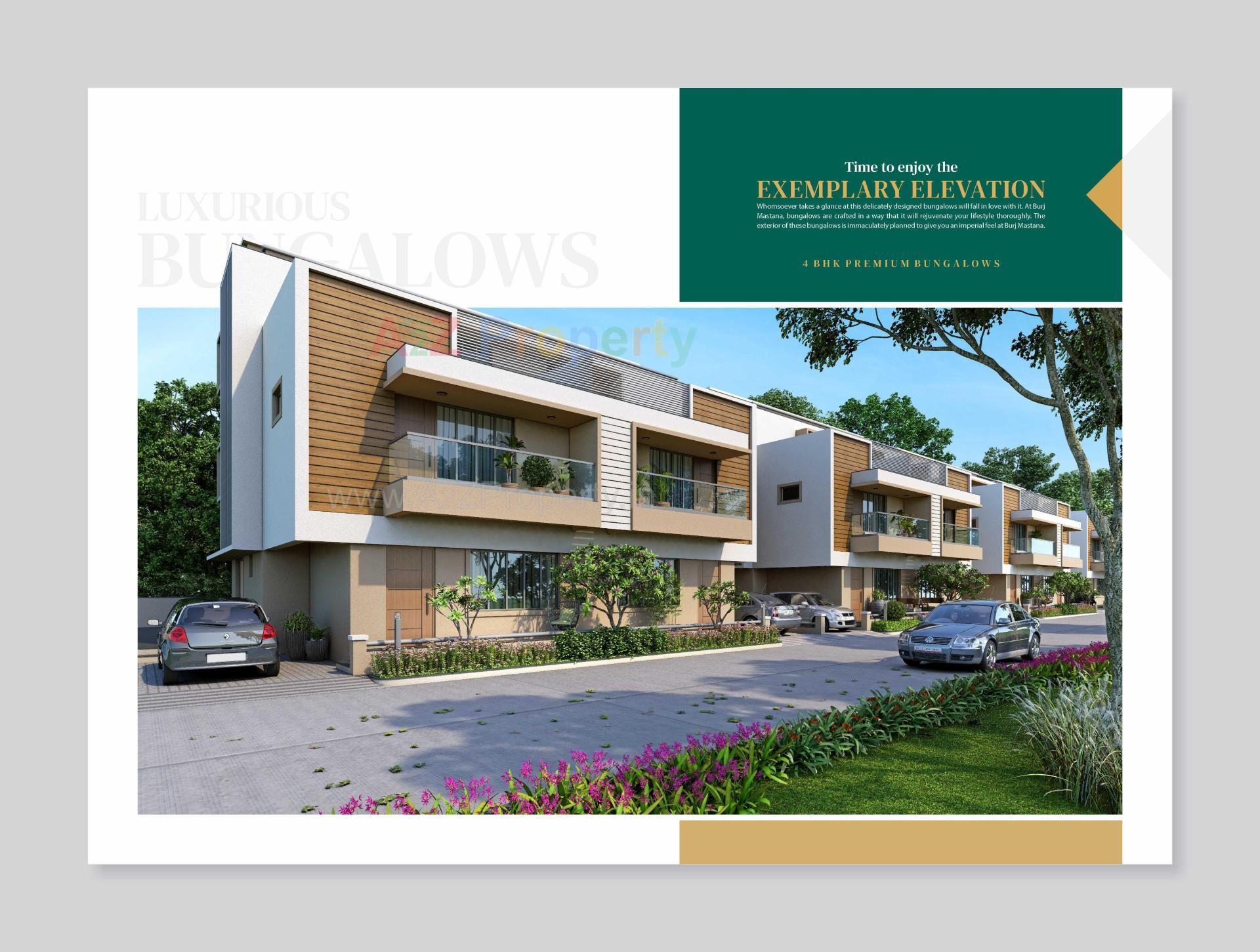 3D Elevation of real estate project Burj Mastana located at Vavol, Gandhinagar, Gujarat
