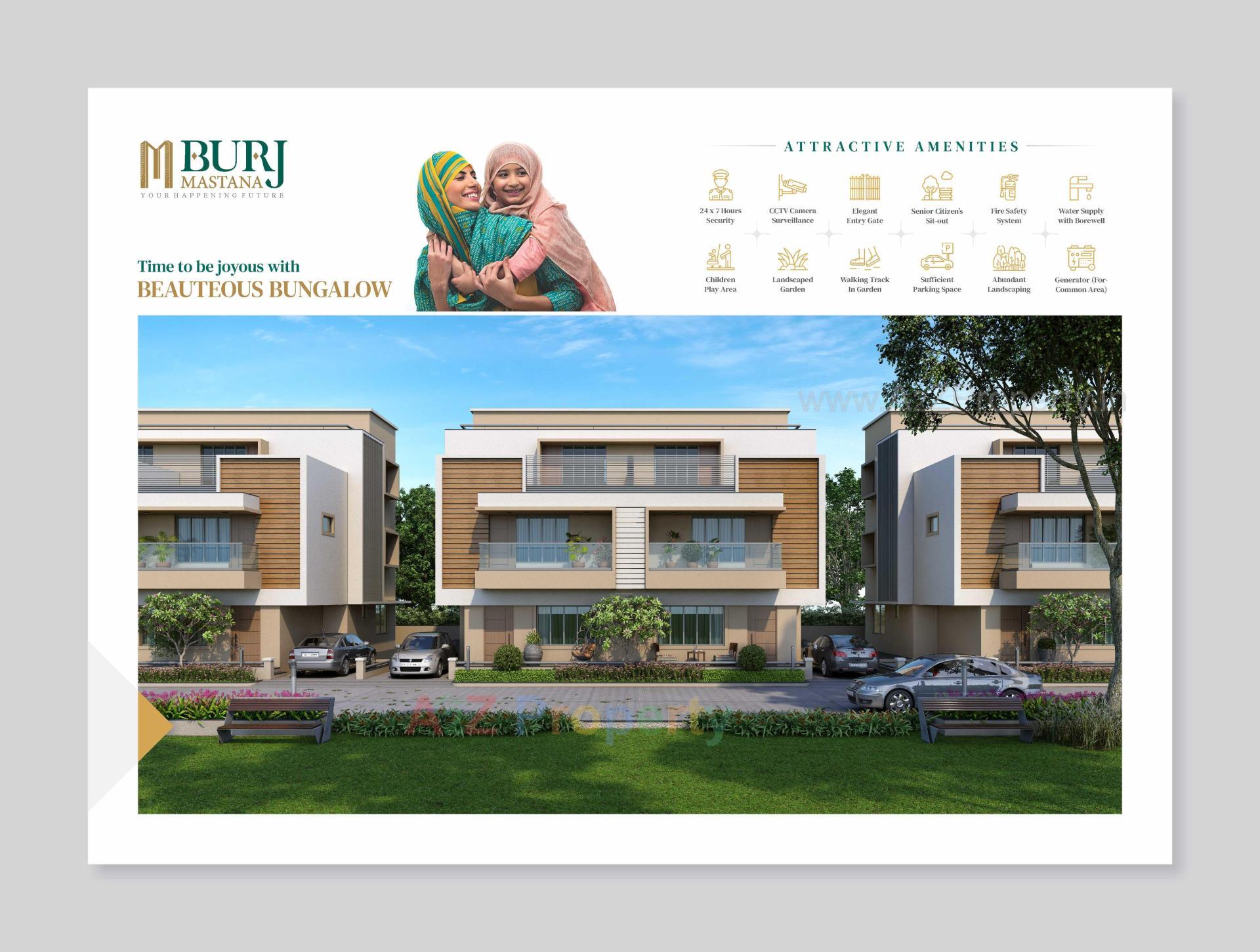 3D Elevation of real estate project Burj Mastana located at Vavol, Gandhinagar, Gujarat