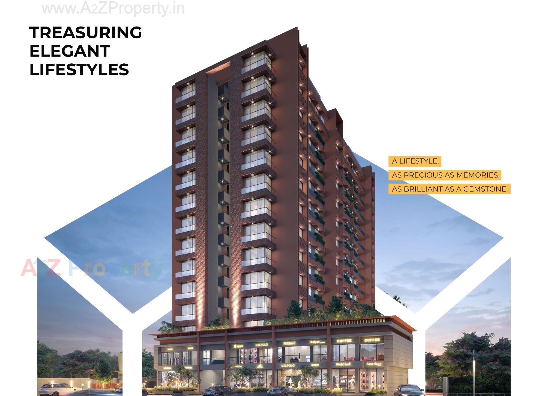 3D Elevation of real estate project Callisto Sapphire located at Saragasan, Gandhinagar, Gujarat