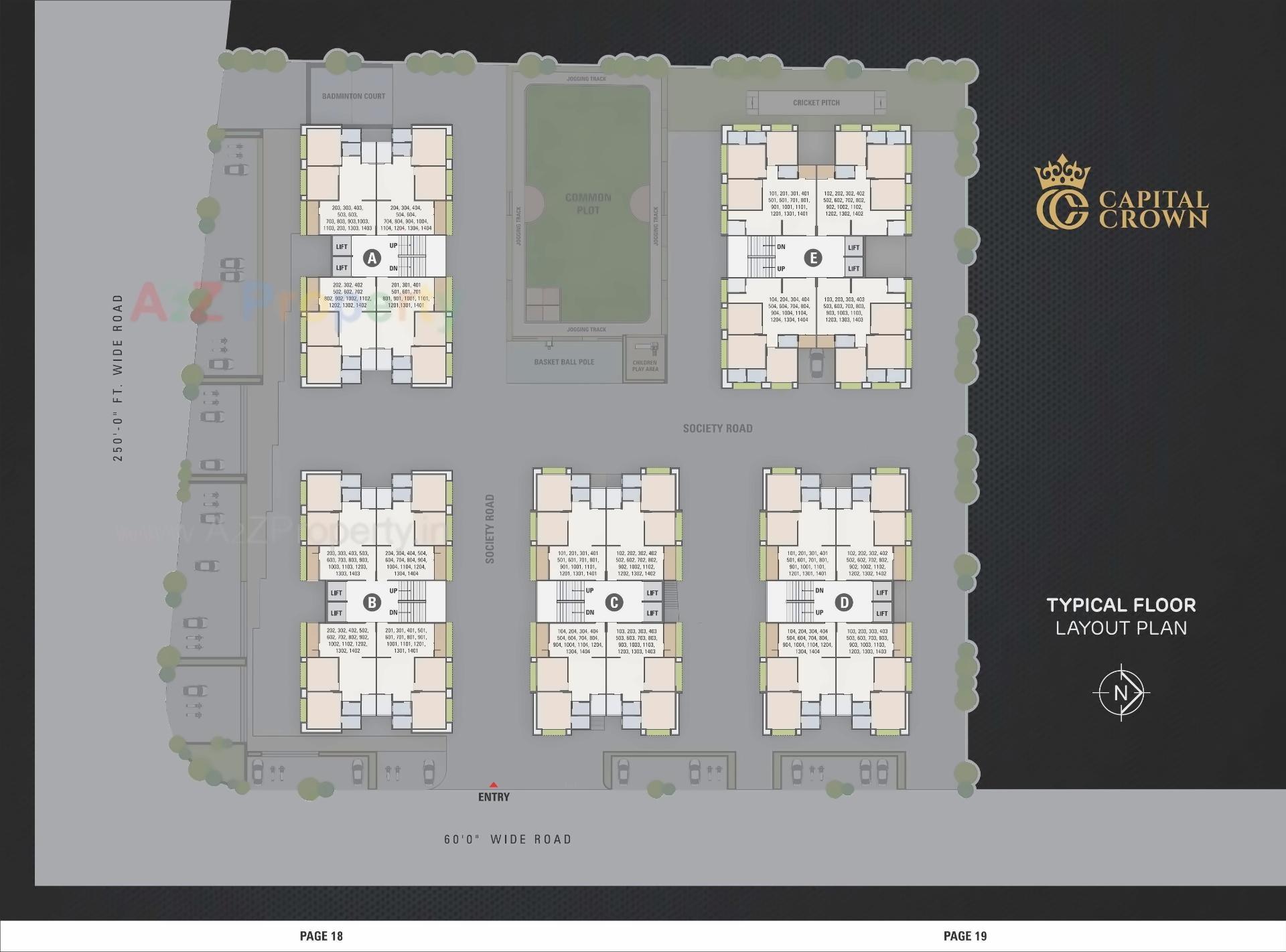 Layout of real estate project Capital Crown located at Gandhinagar, Gandhinagar, Gujarat