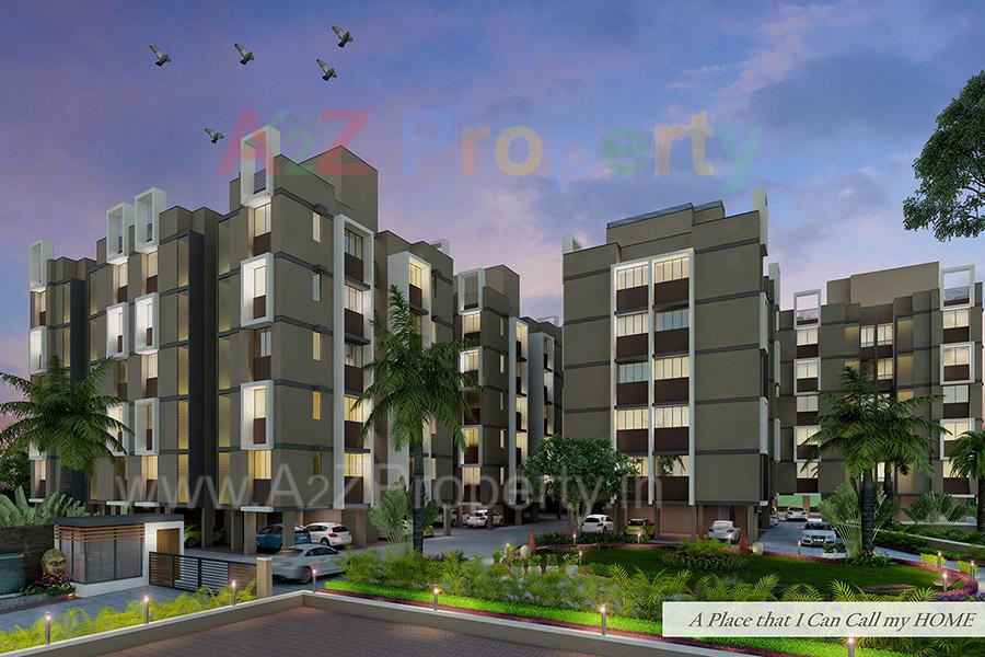 3D Elevation of real estate project Capitol Flora Capitol Icon located at Sargasan, Gandhinagar, Gujarat