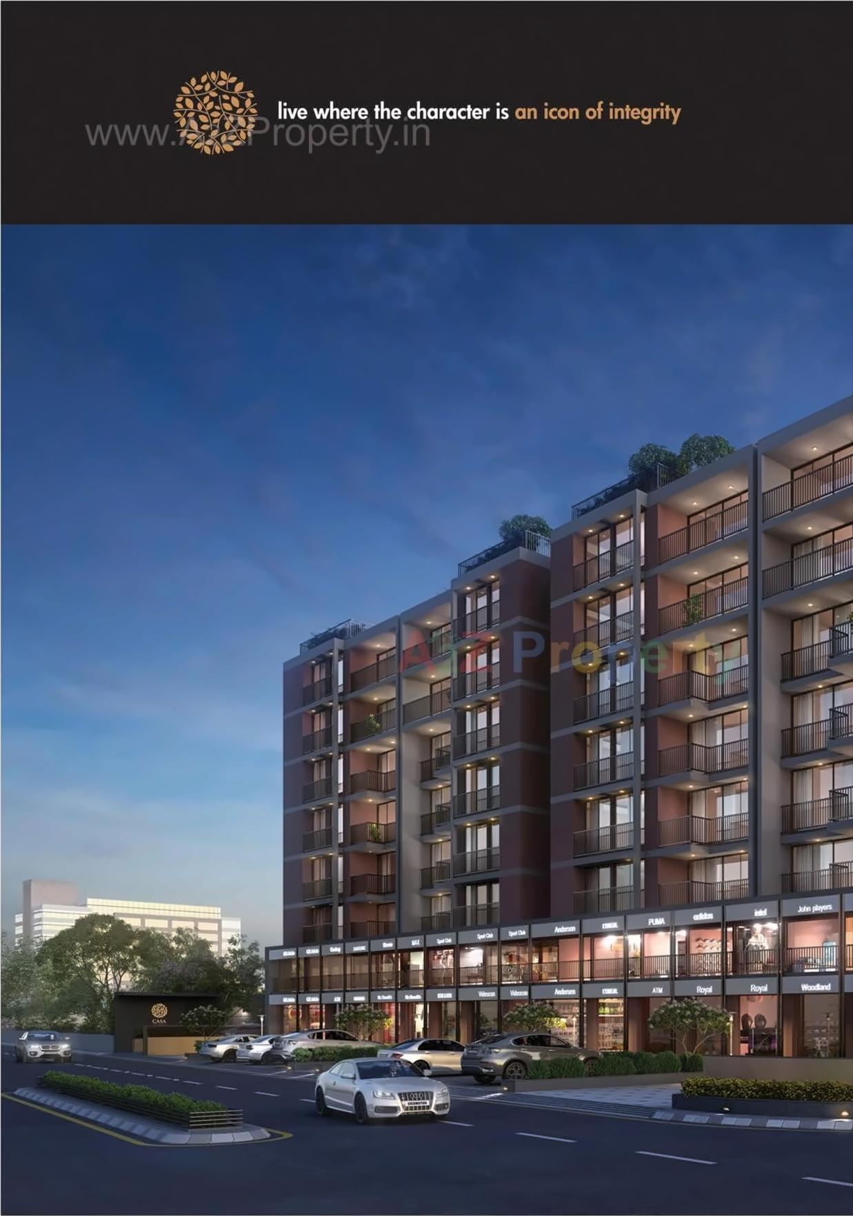 3D Elevation of real estate project Casa The Status located at Zundal, Gandhinagar, Gujarat