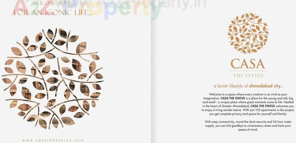  of real estate project Casa The Status located at Zundal, Gandhinagar, Gujarat