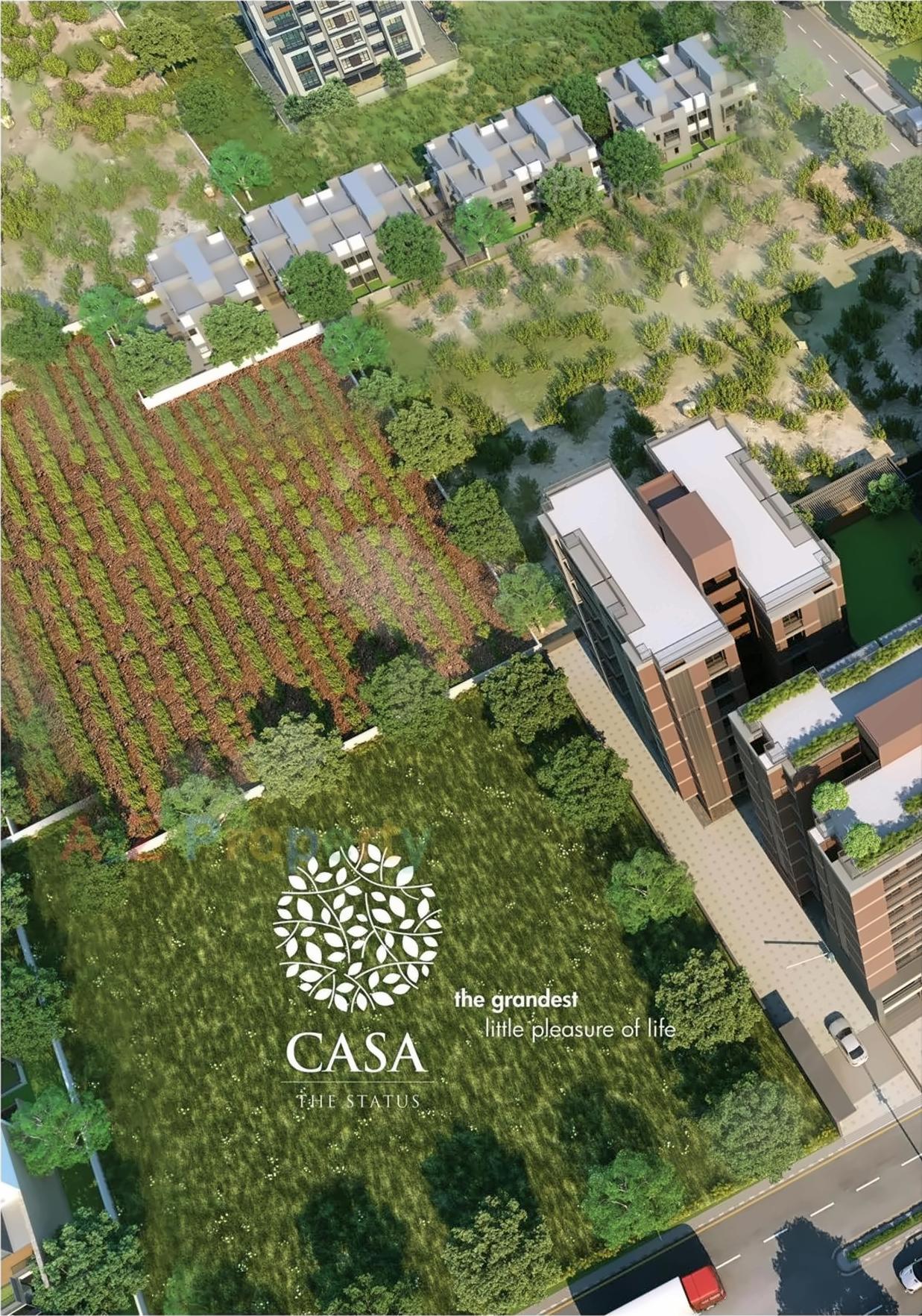 3D Elevation of real estate project Casa The Status located at Zundal, Gandhinagar, Gujarat
