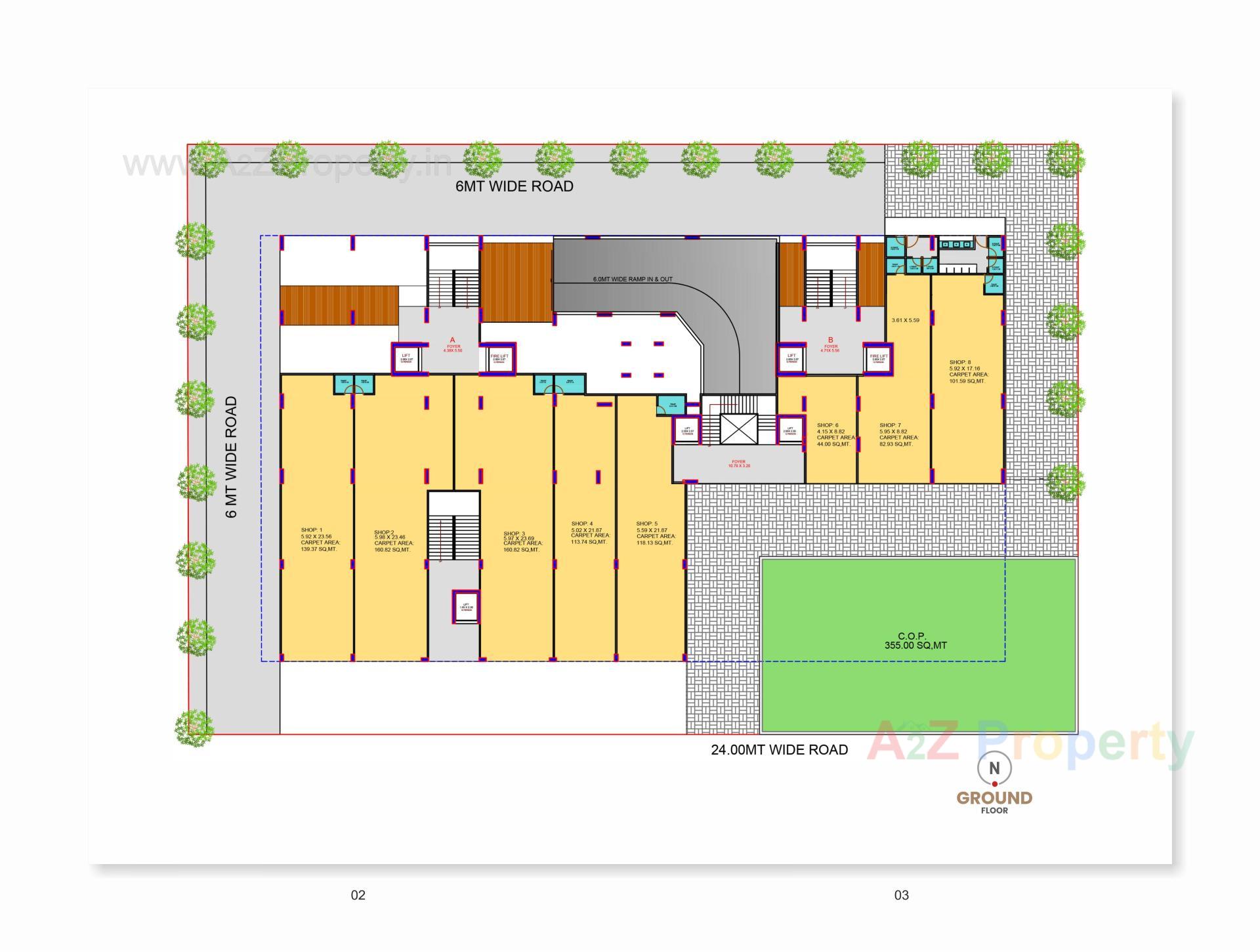 Layout of real estate project Centre Point located at Kudasan, Gandhinagar, Gujarat