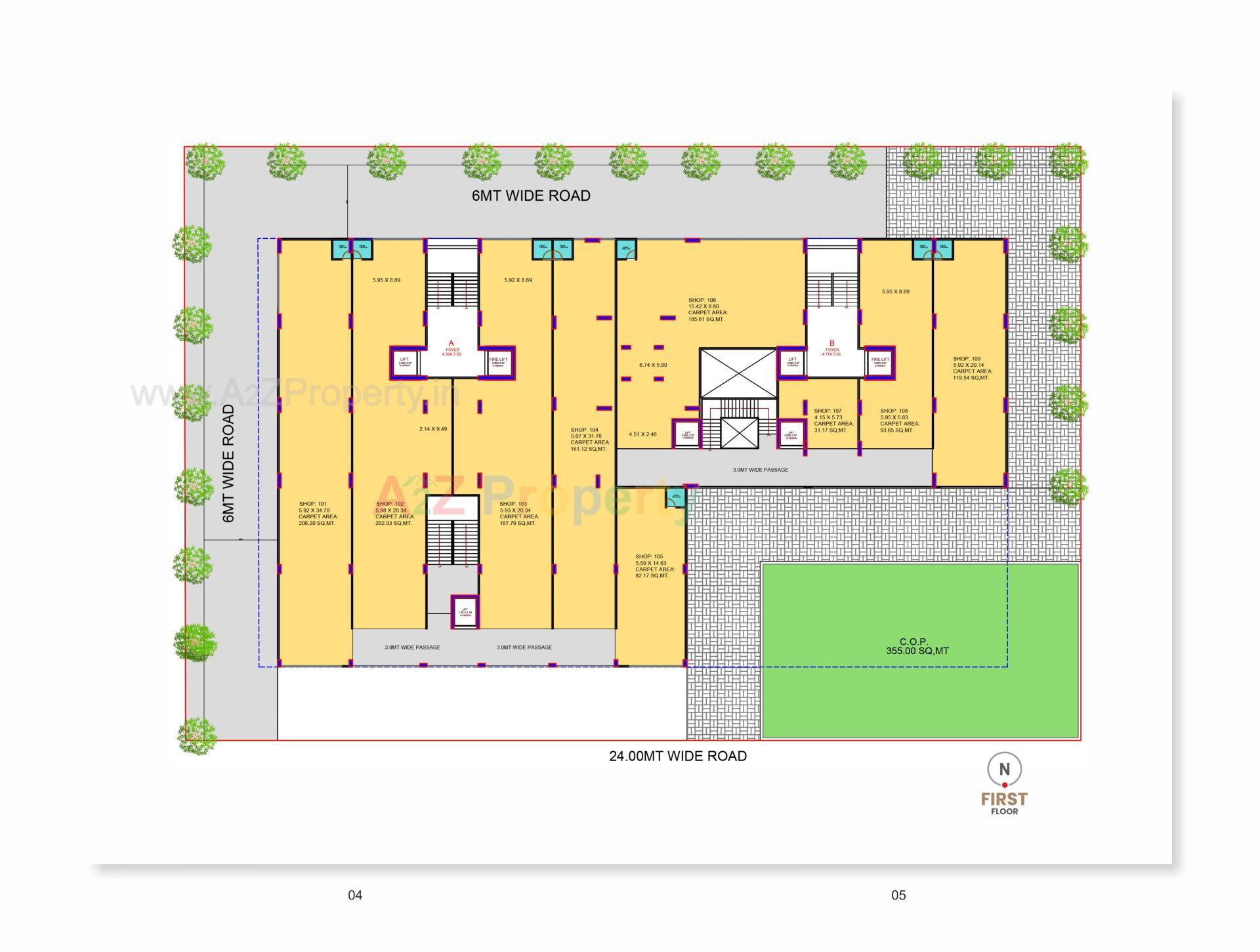 Layout of real estate project Centre Point located at Kudasan, Gandhinagar, Gujarat