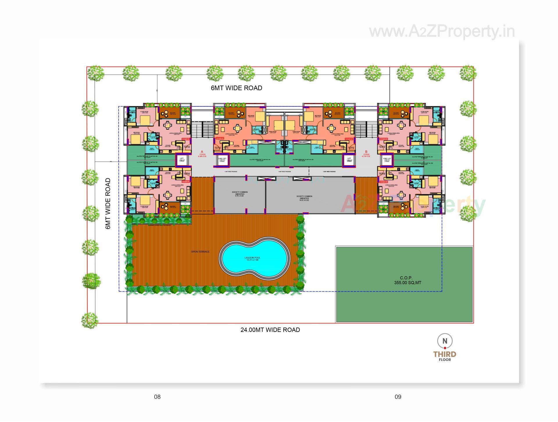 Layout of real estate project Centre Point located at Kudasan, Gandhinagar, Gujarat