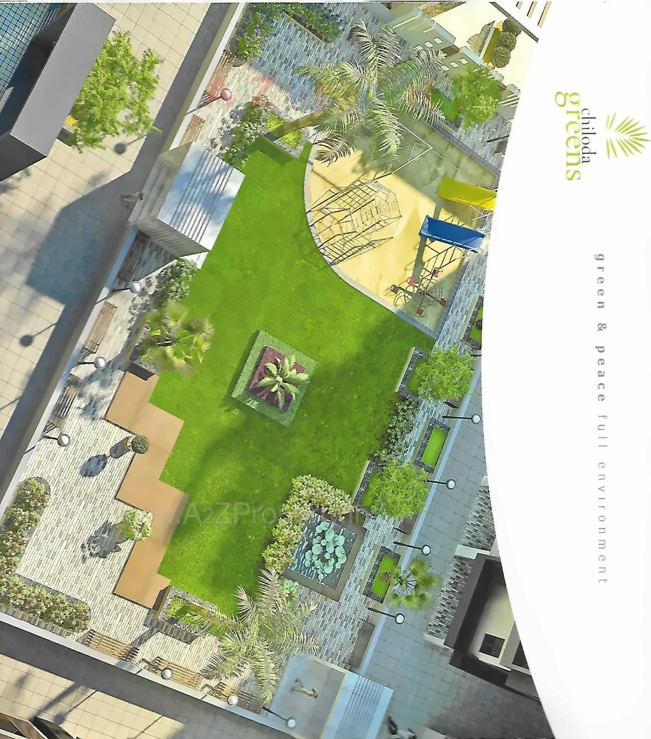 3D Elevation of real estate project Chiloda Greens   ,s A, located at Chiloda, Gandhinagar, Gujarat