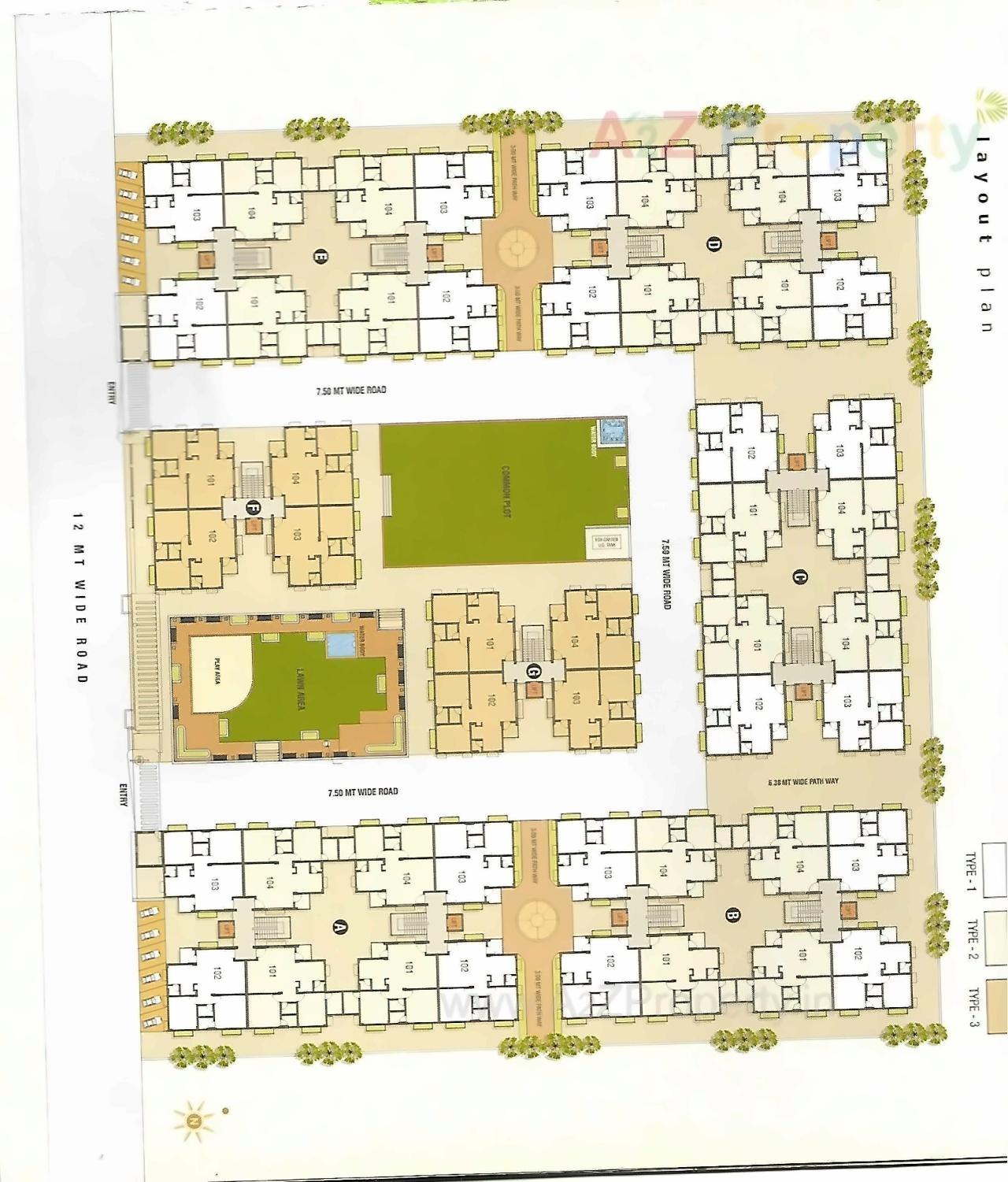 Layout of real estate project Chiloda Greens   ,s A, located at Chiloda, Gandhinagar, Gujarat
