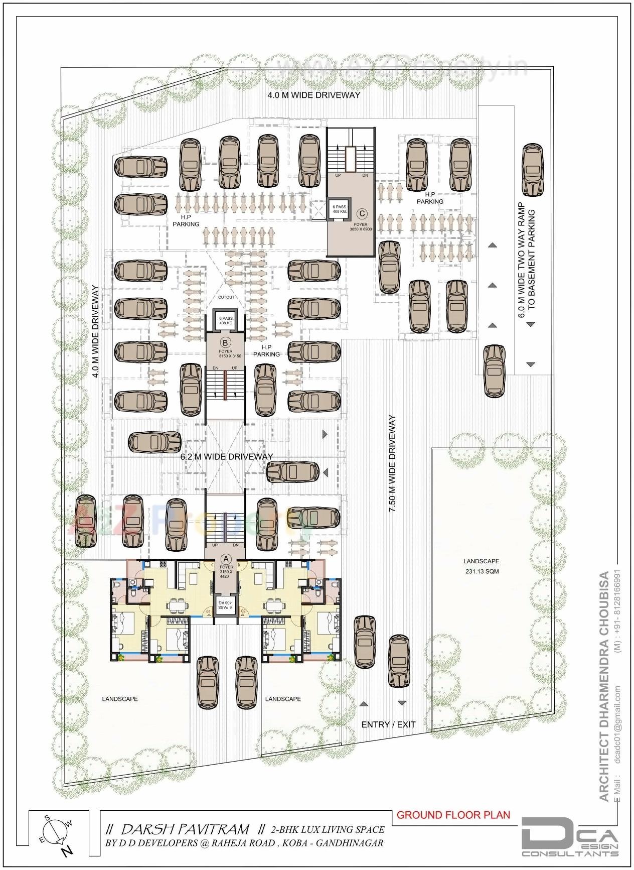 Layout of real estate project Darsh Pavitram located at Koba, Gandhinagar, Gujarat