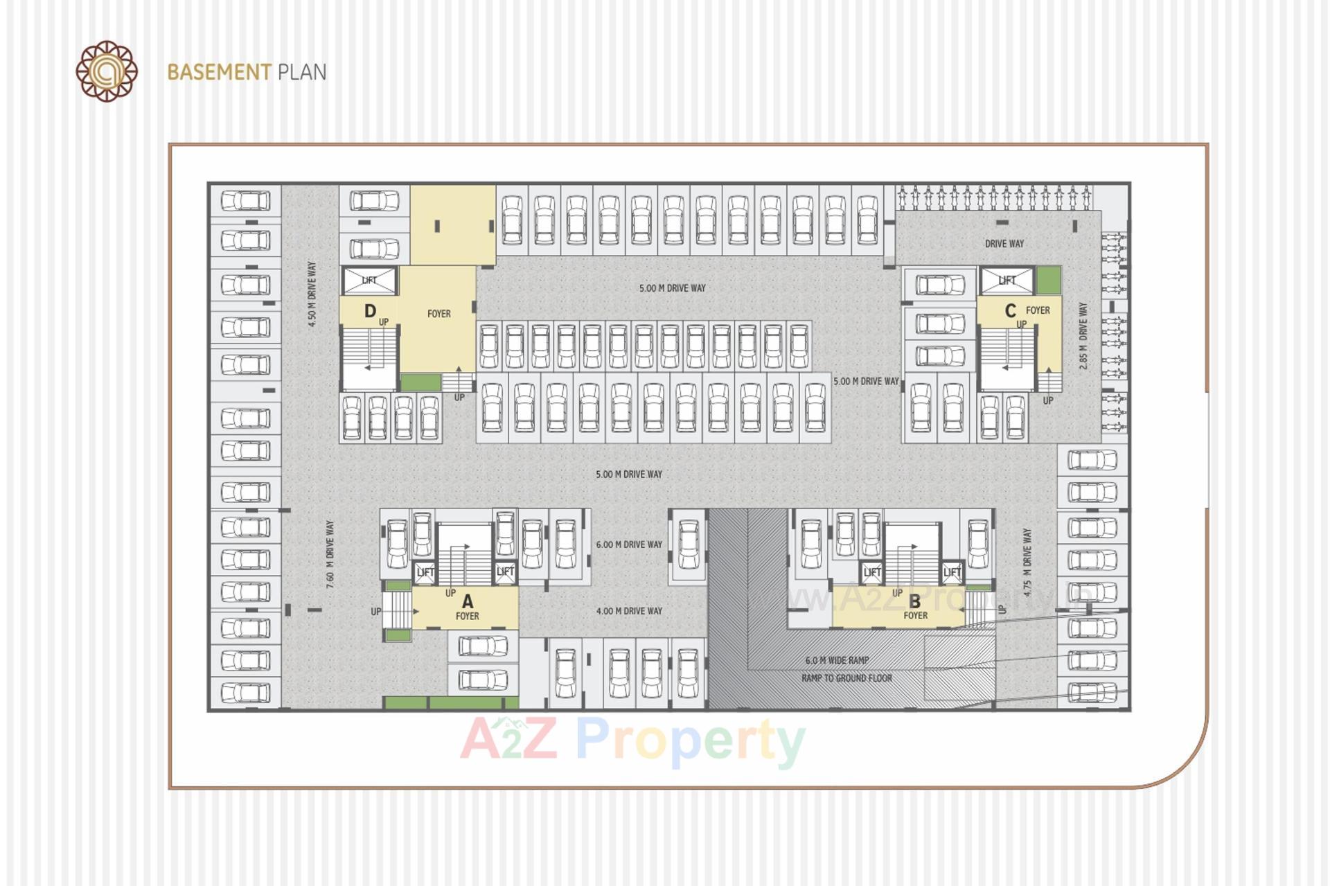 Layout of real estate project Dev Aalay located at Sargasan, Gandhinagar, Gujarat