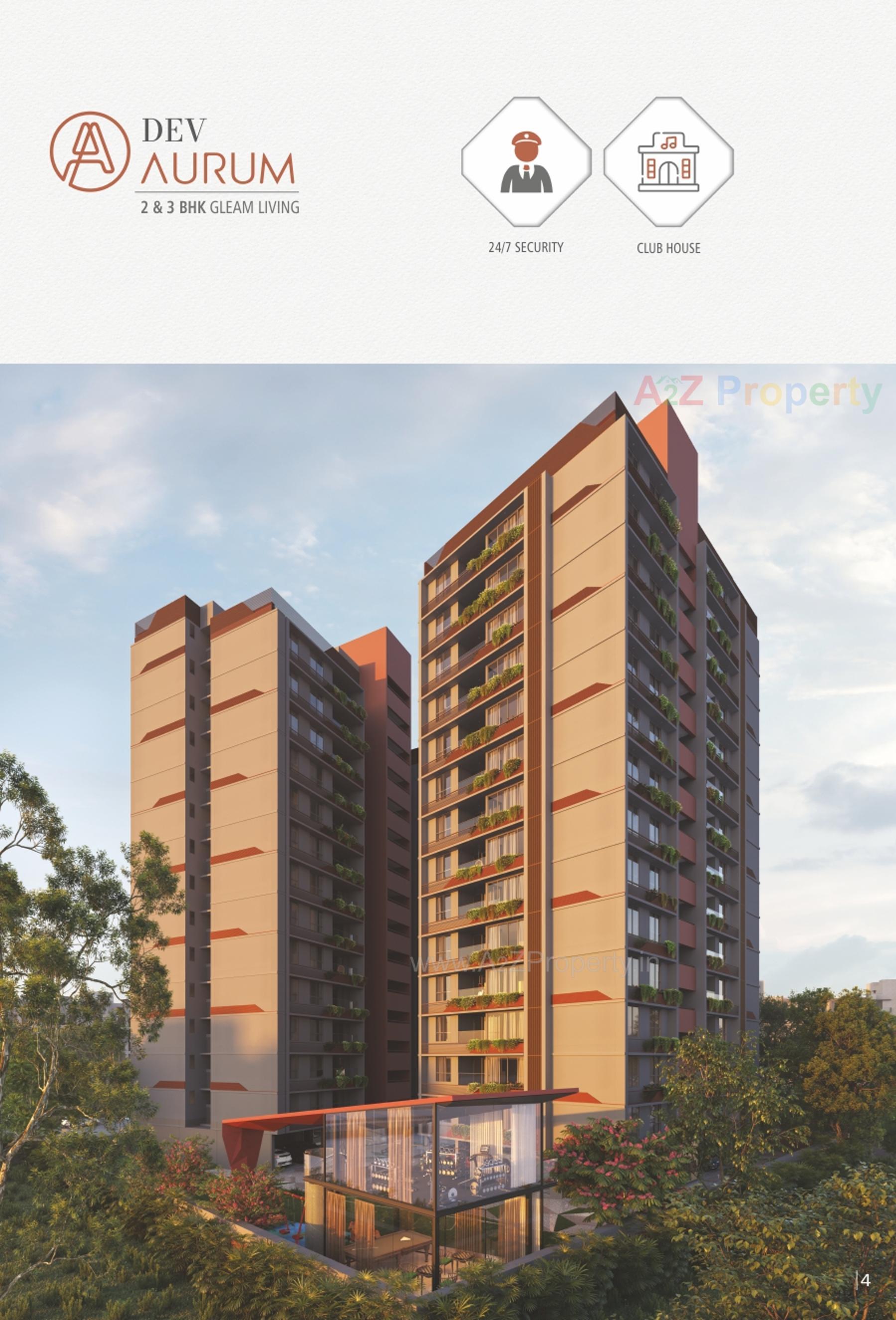 3D Elevation of real estate project Dev Aurum located at Por, Gandhinagar, Gujarat